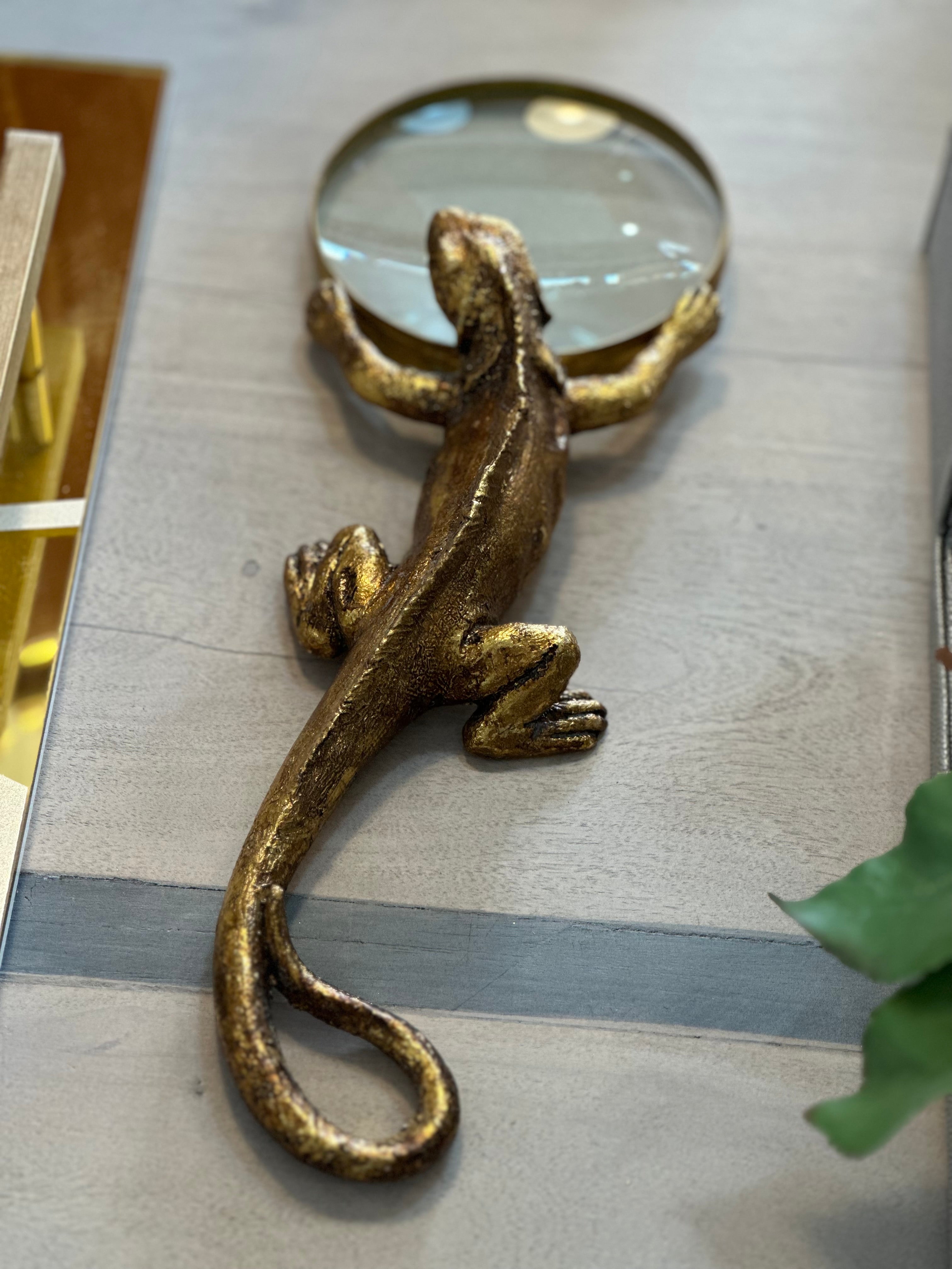 Golden Lizard Magnifying Glass