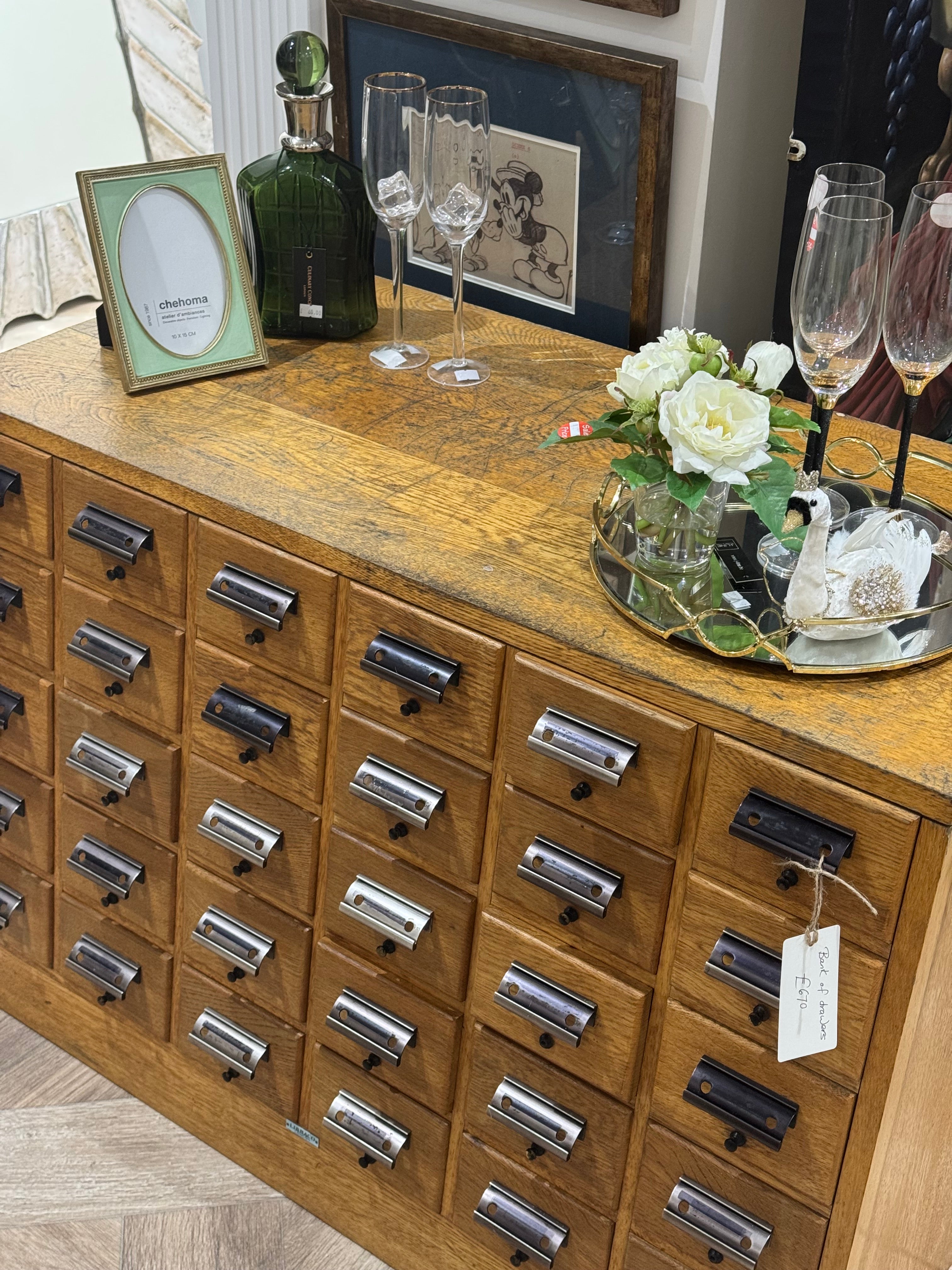 Vintage Apothecary Drawer Cabinet