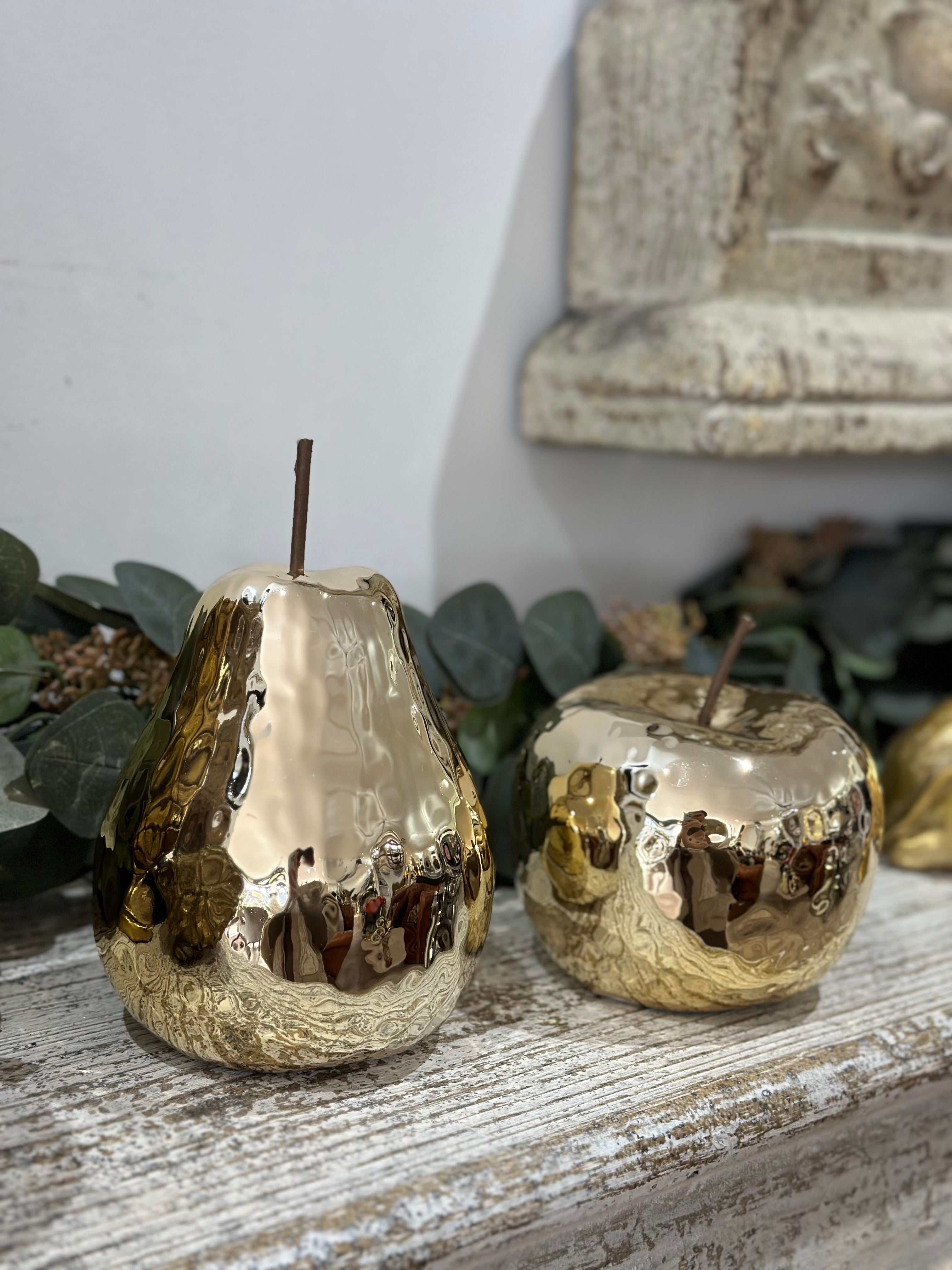Ceramic Hammered Pear Ornament