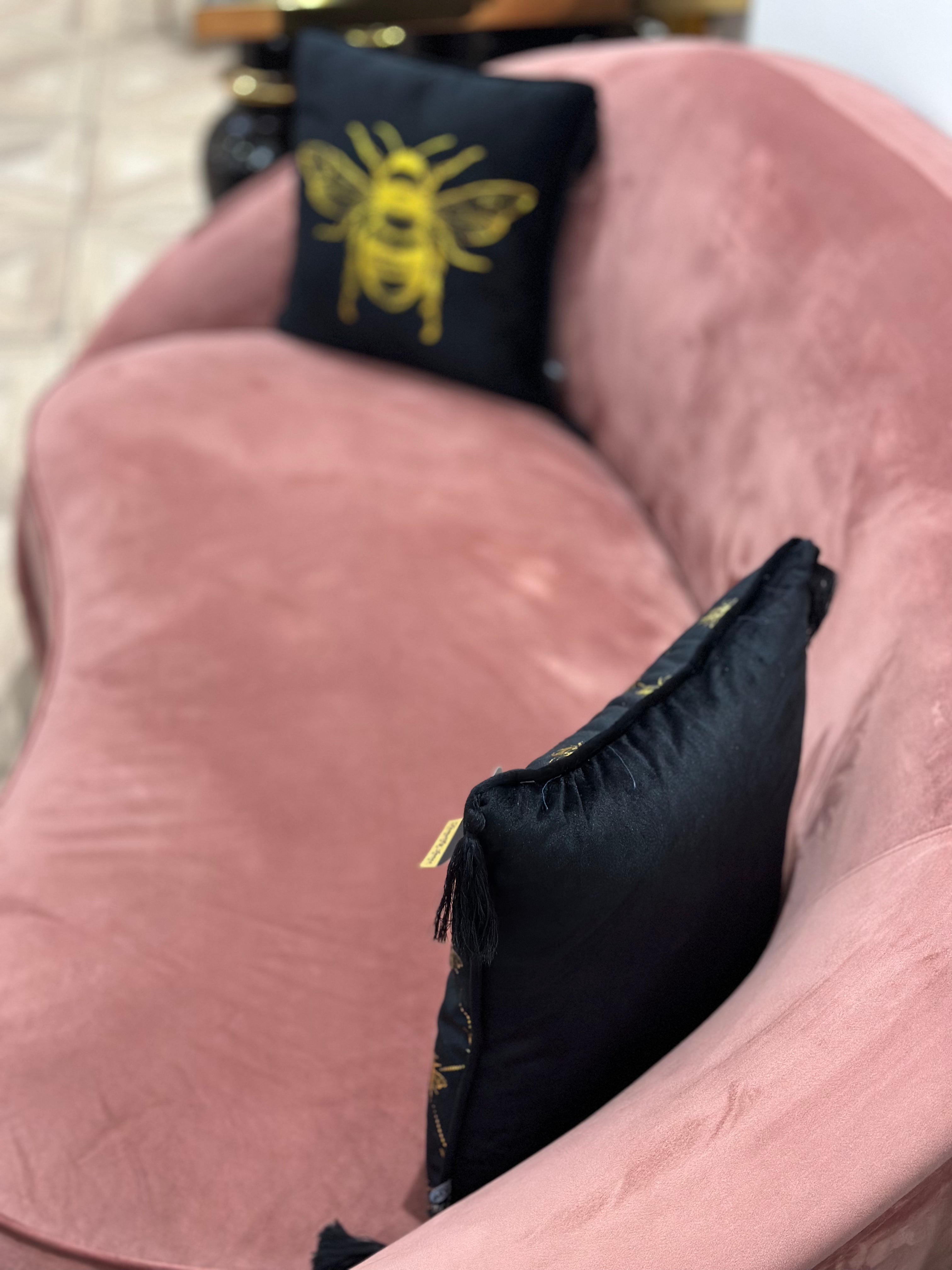 EX DISPLAY | Pink Velvet Sofa