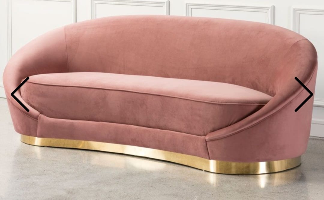 EX DISPLAY | Pink Velvet Sofa