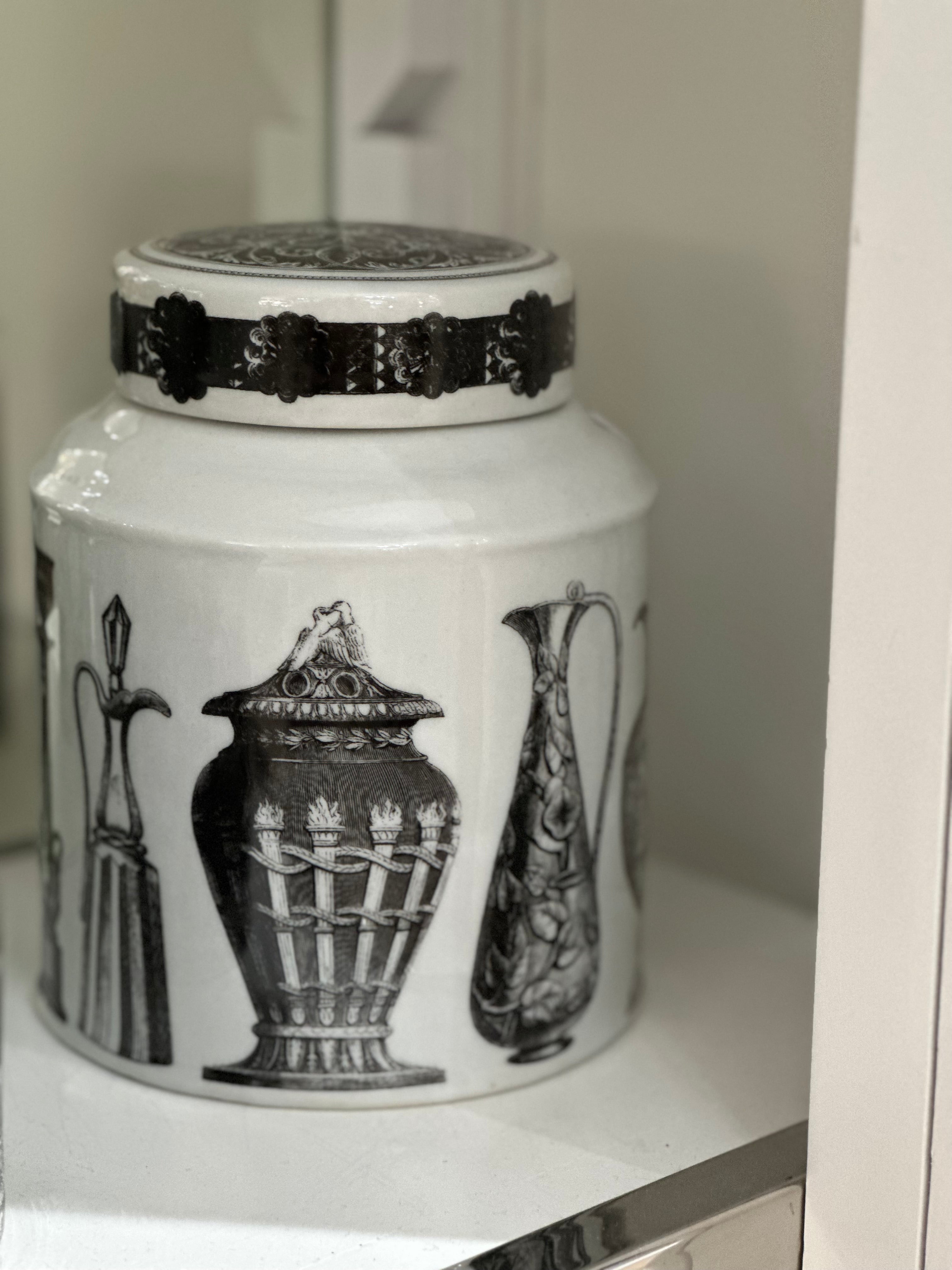 Monochromatic Roman Pottery Design Jar