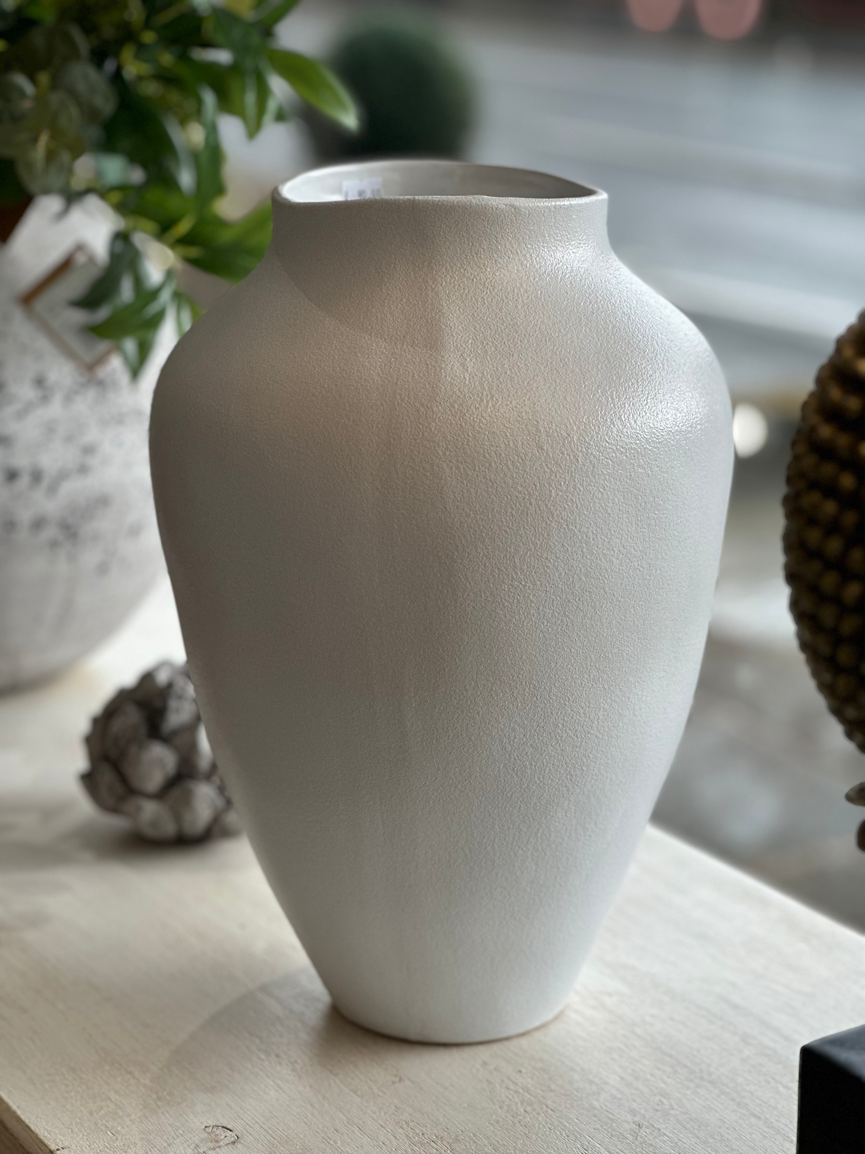 White Finish Vase