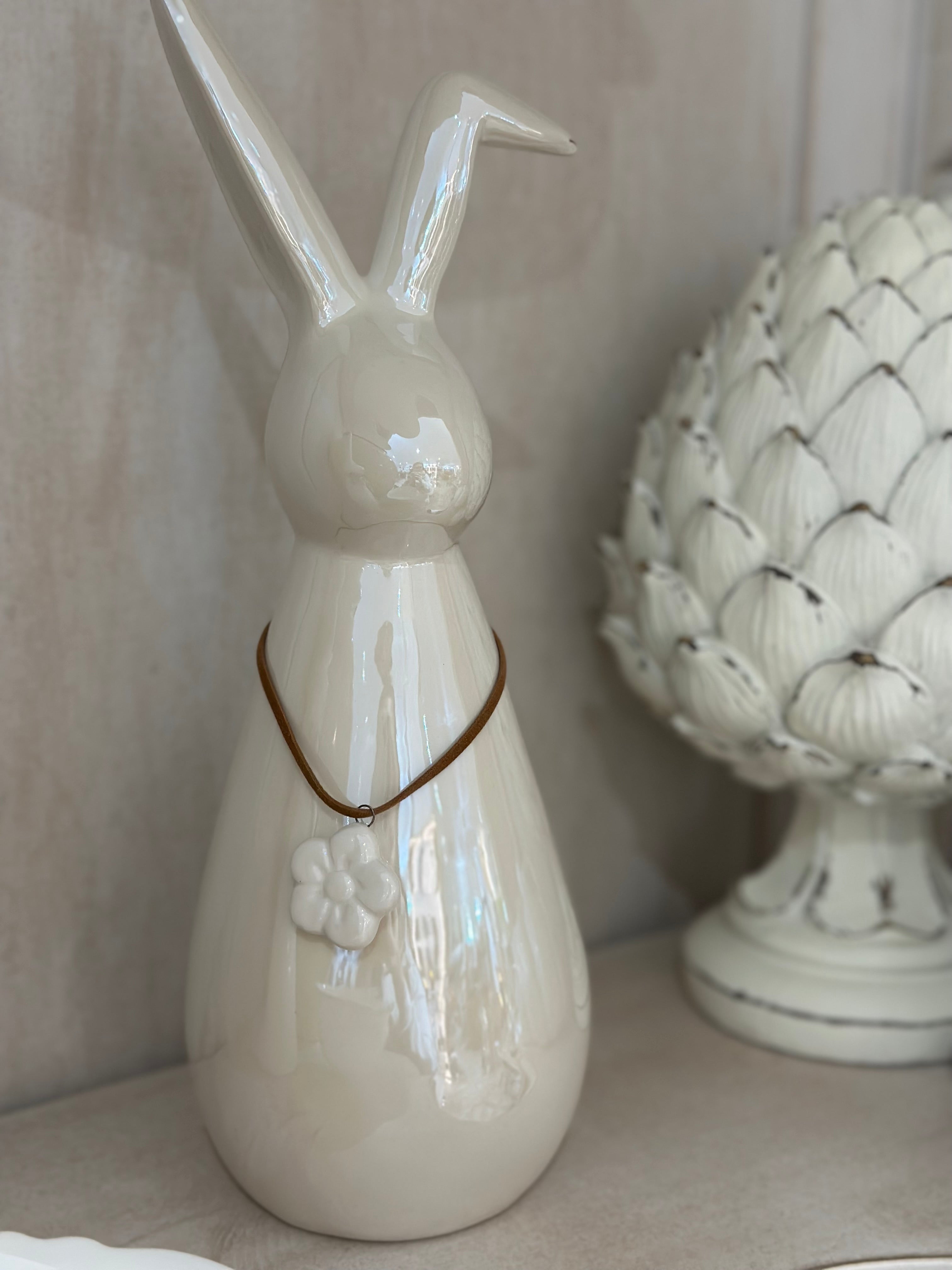 Large Ceramic Rabbit Ornament