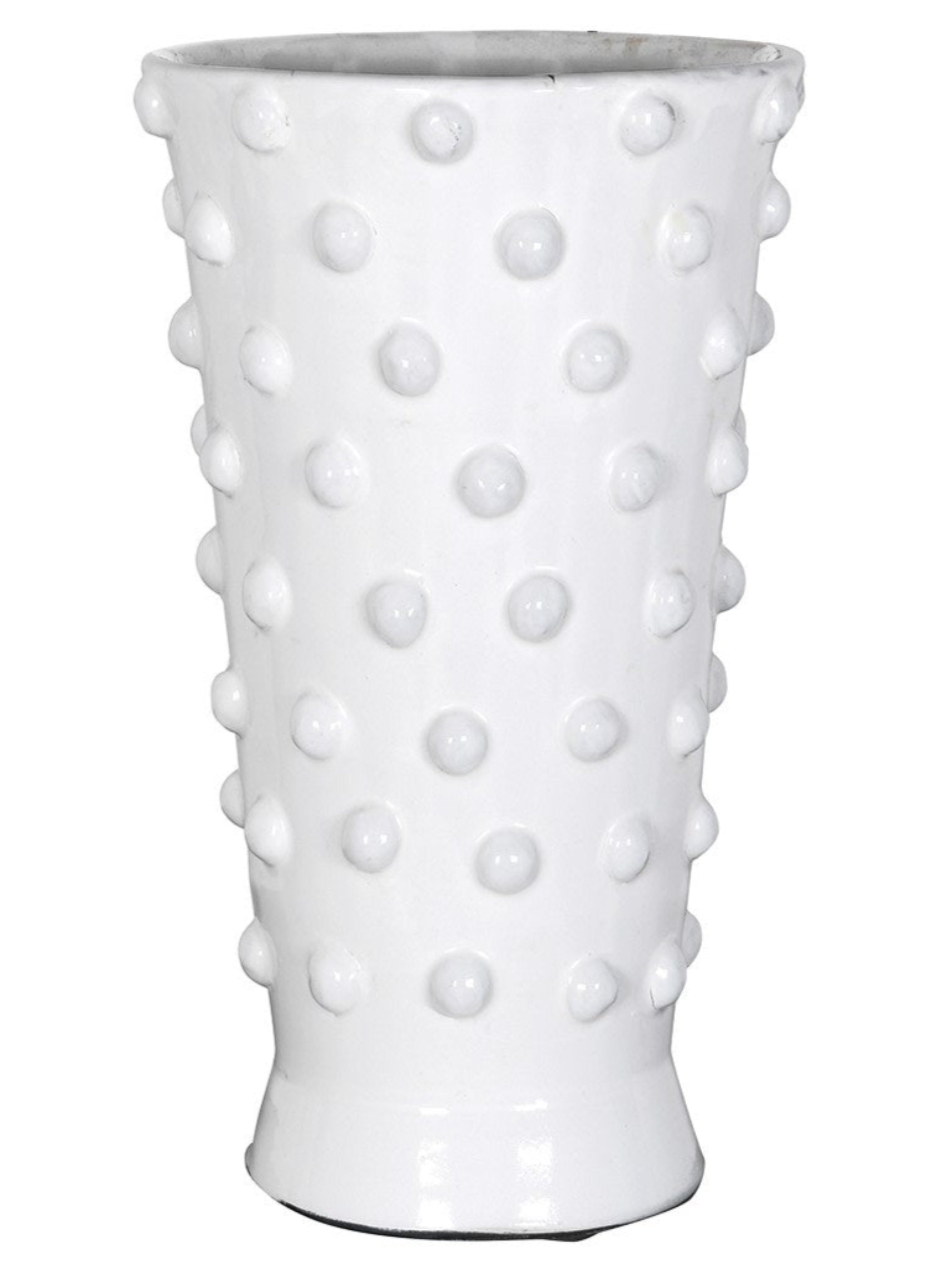 White Bobble Textured Vase