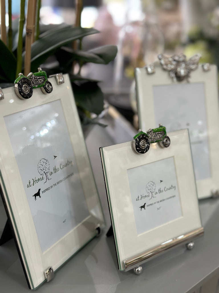 Green Tractor Square Photo Frame