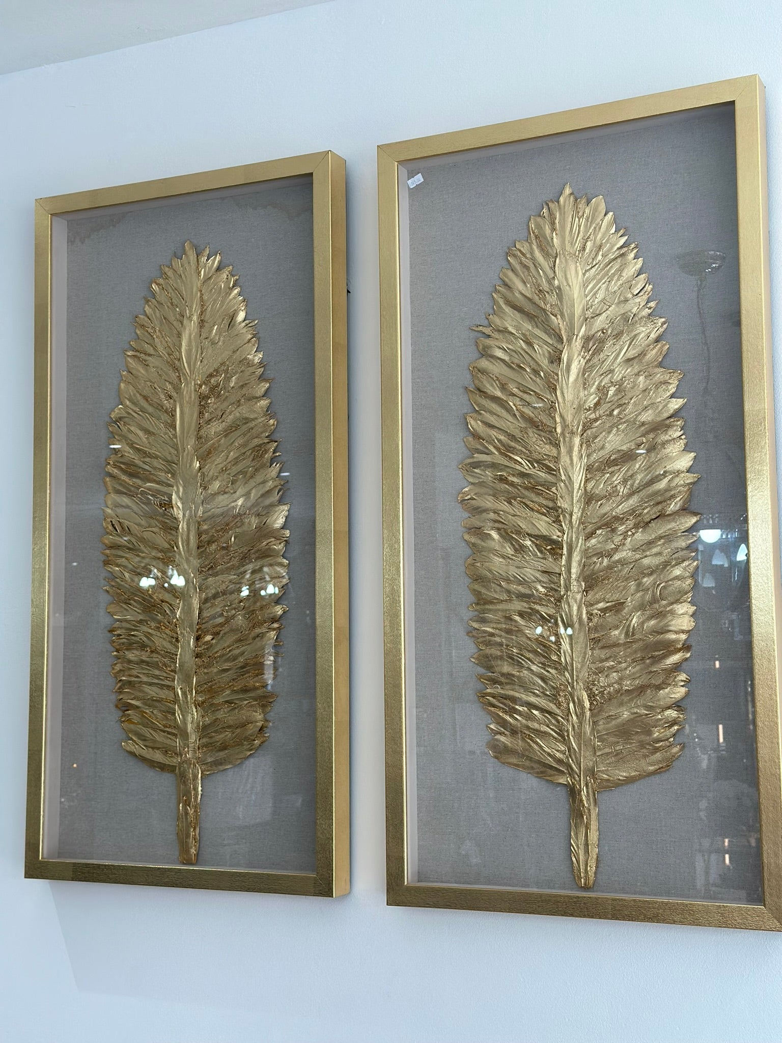 Framed Golden Feather