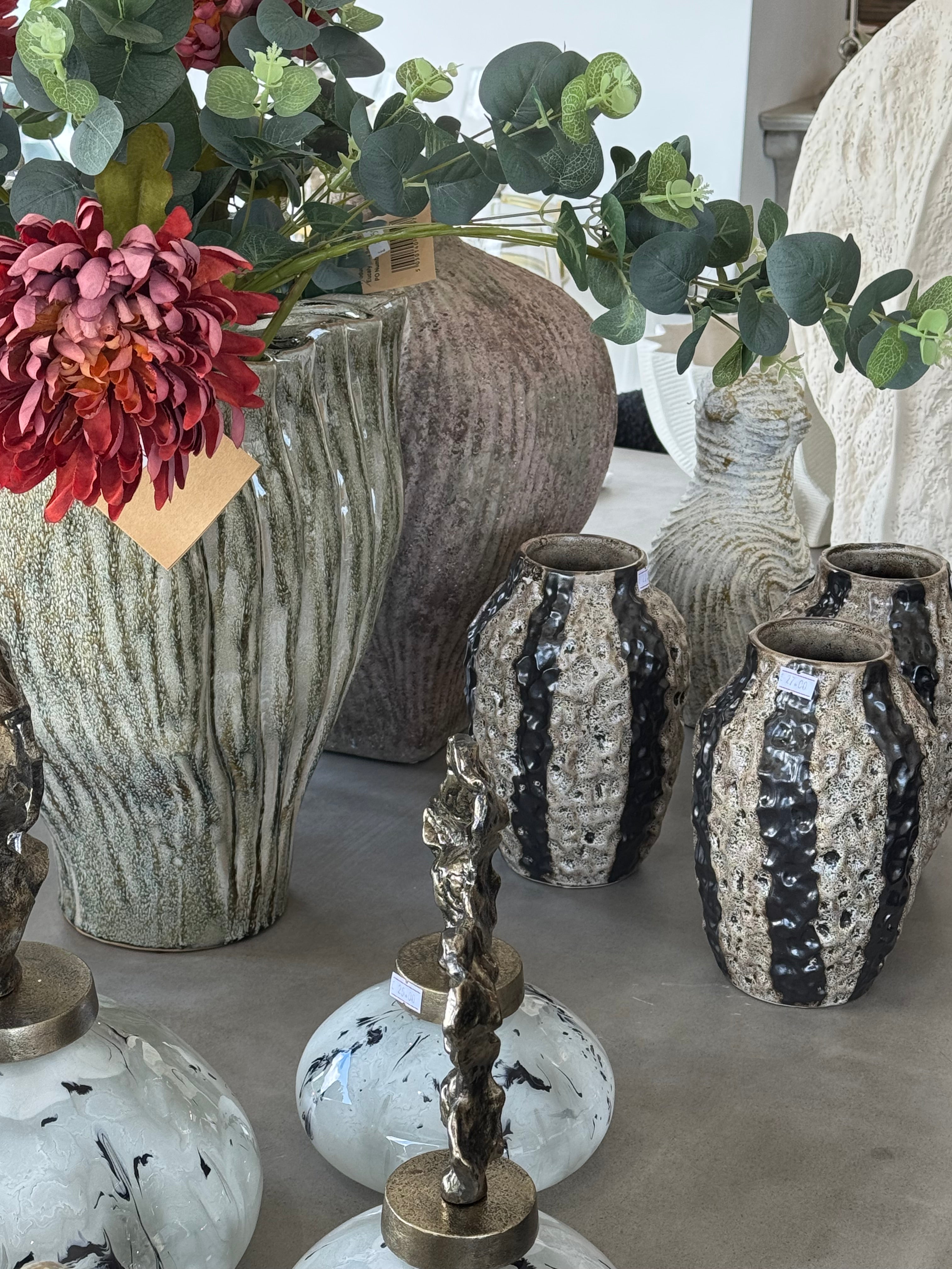 Trish Cream Ceramic Divided Top Vase