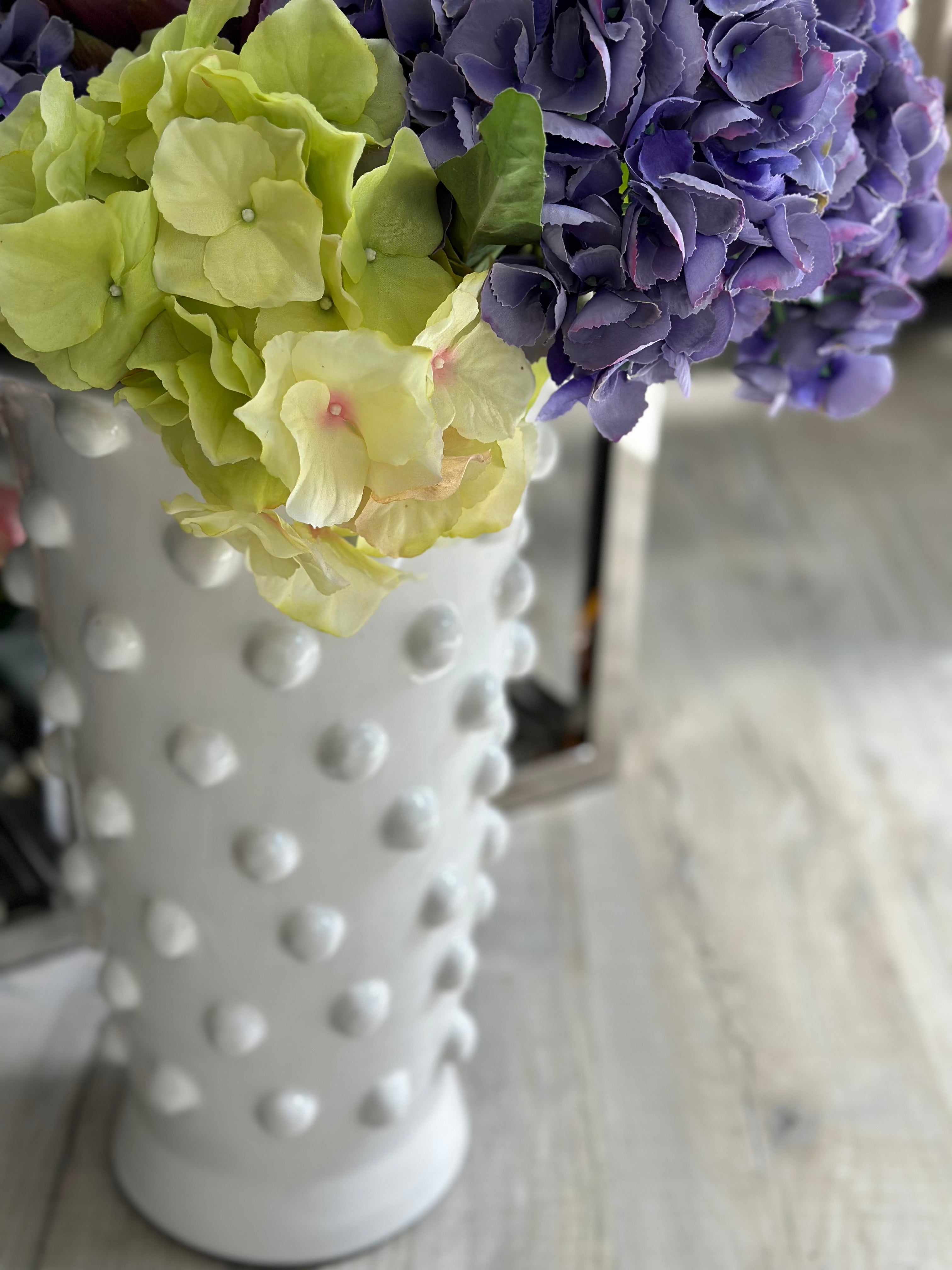 White Bobble Textured Vase