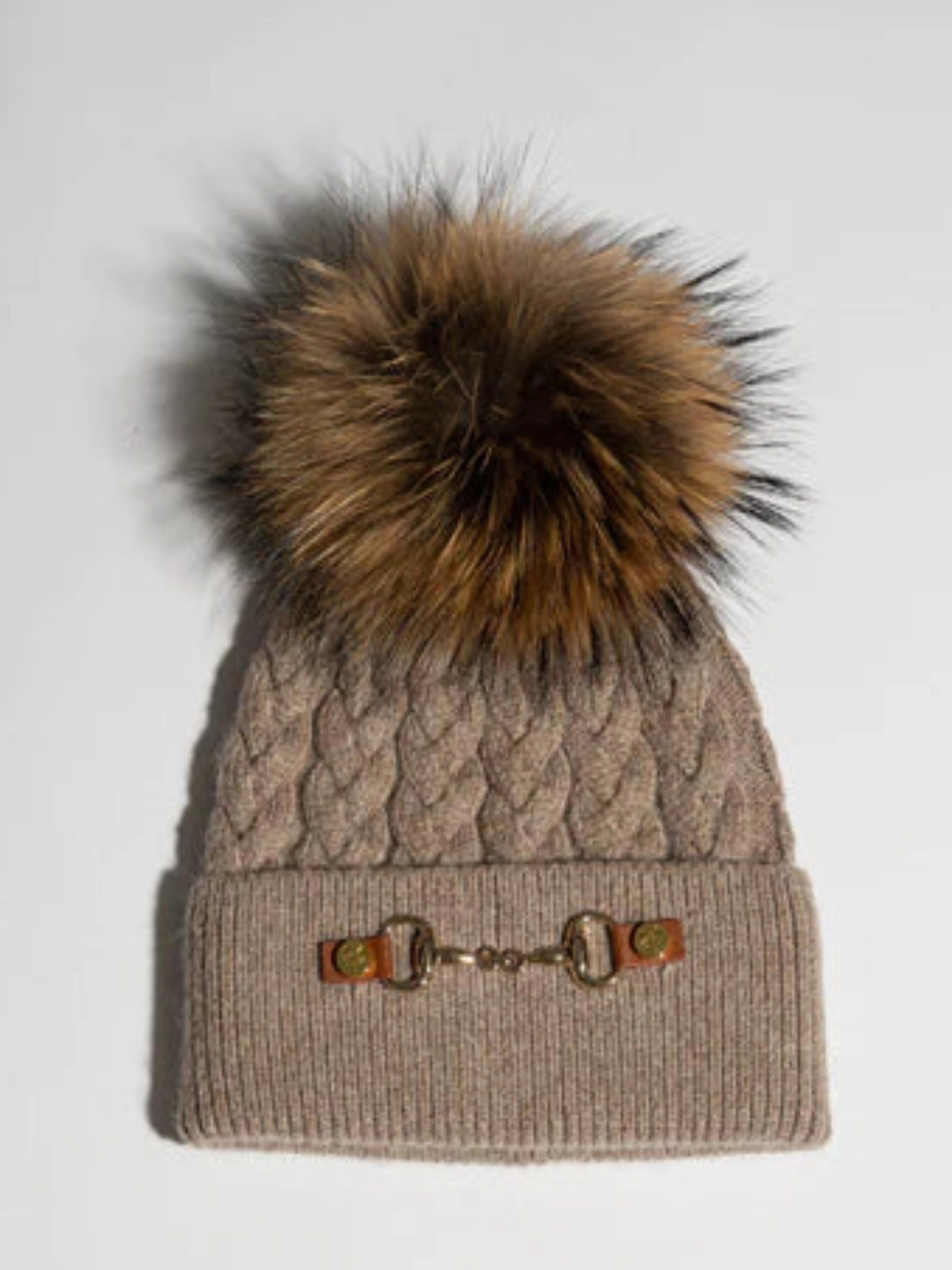 Agora Wool Fur Pom Pom Hat | Multiple Colours