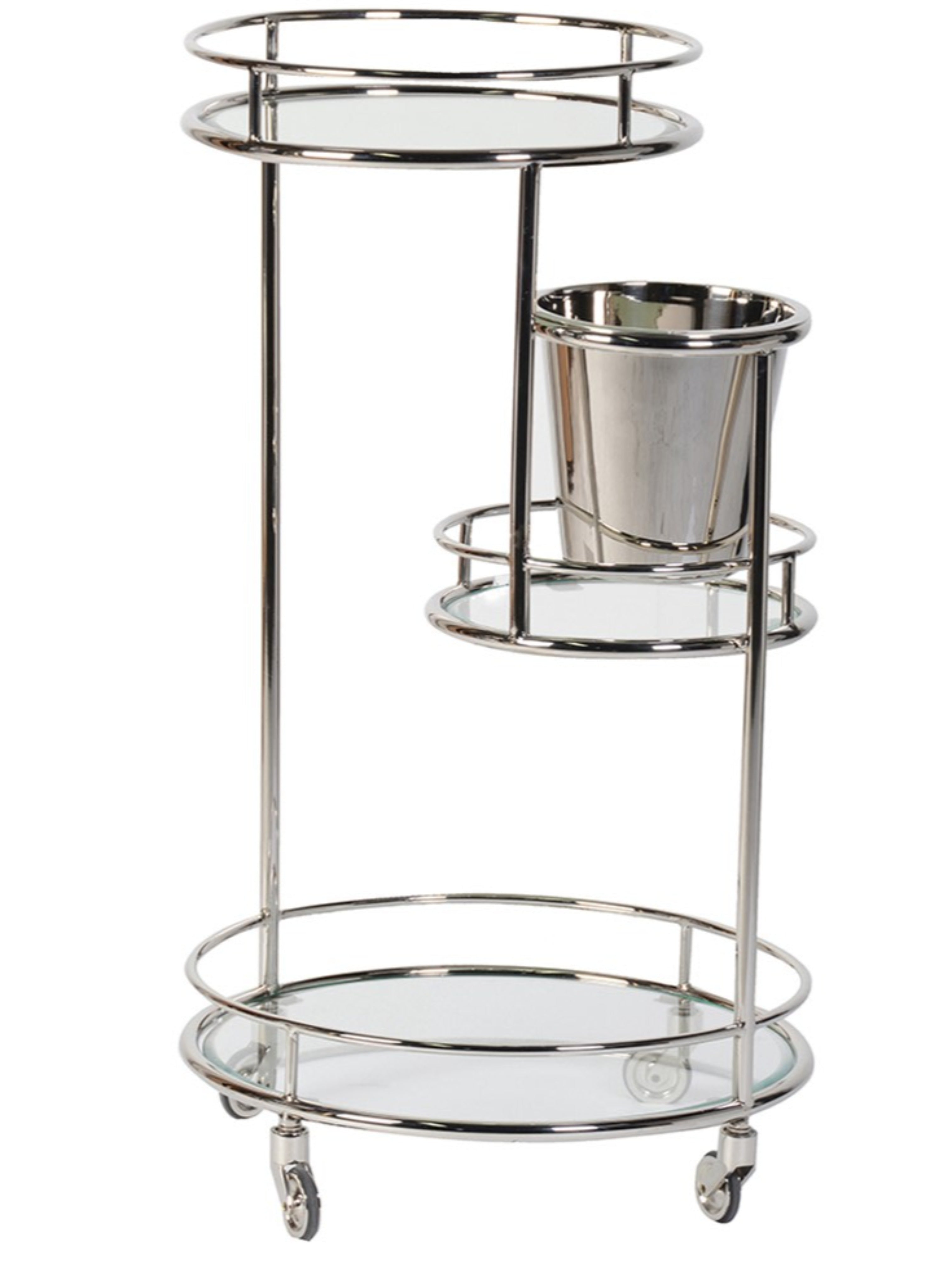 Three Tier Drinks Trolley with Ice Bucket
