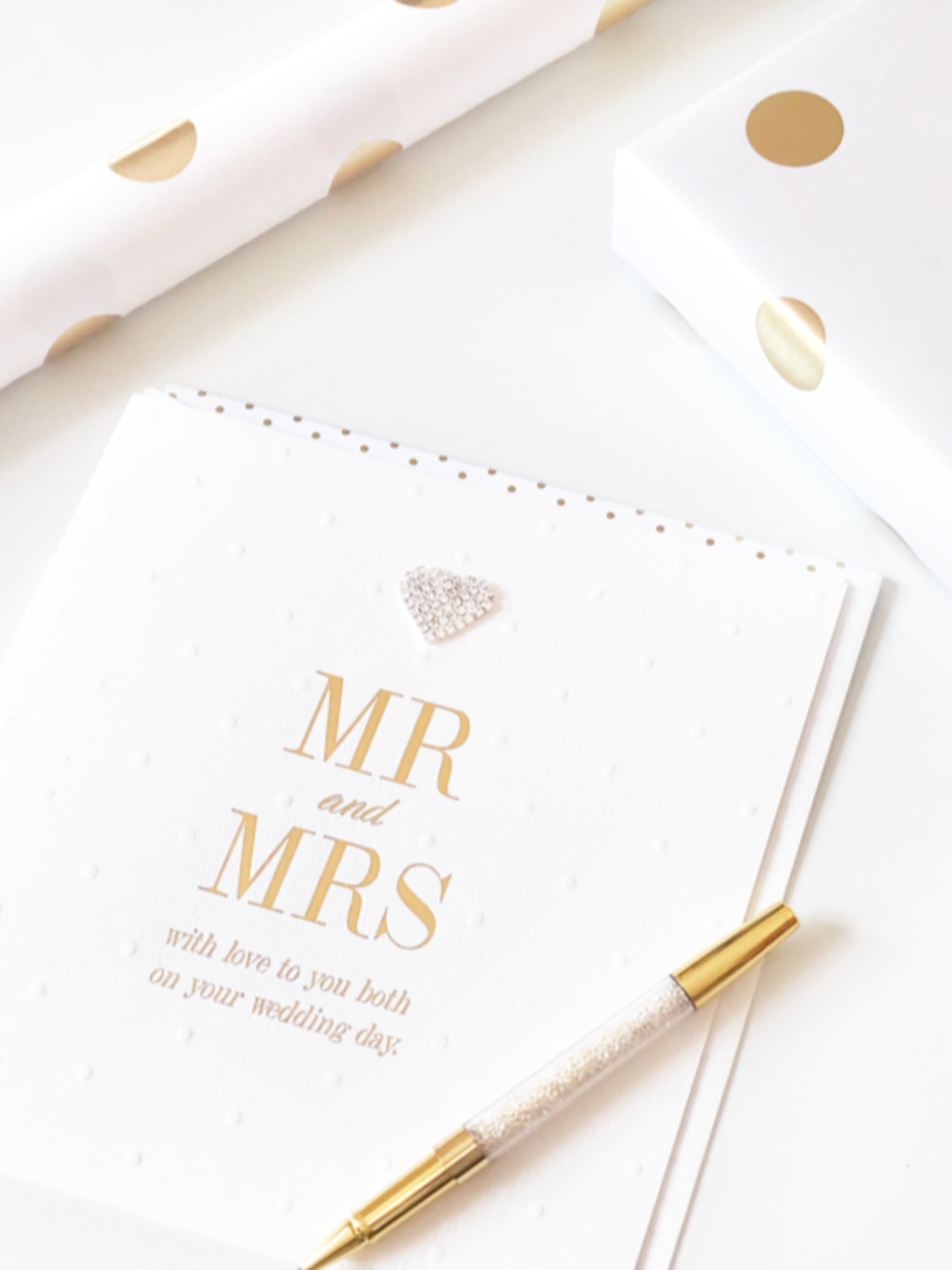 Mr & Mrs With Love To You Both On Your Wedding Day Large Card