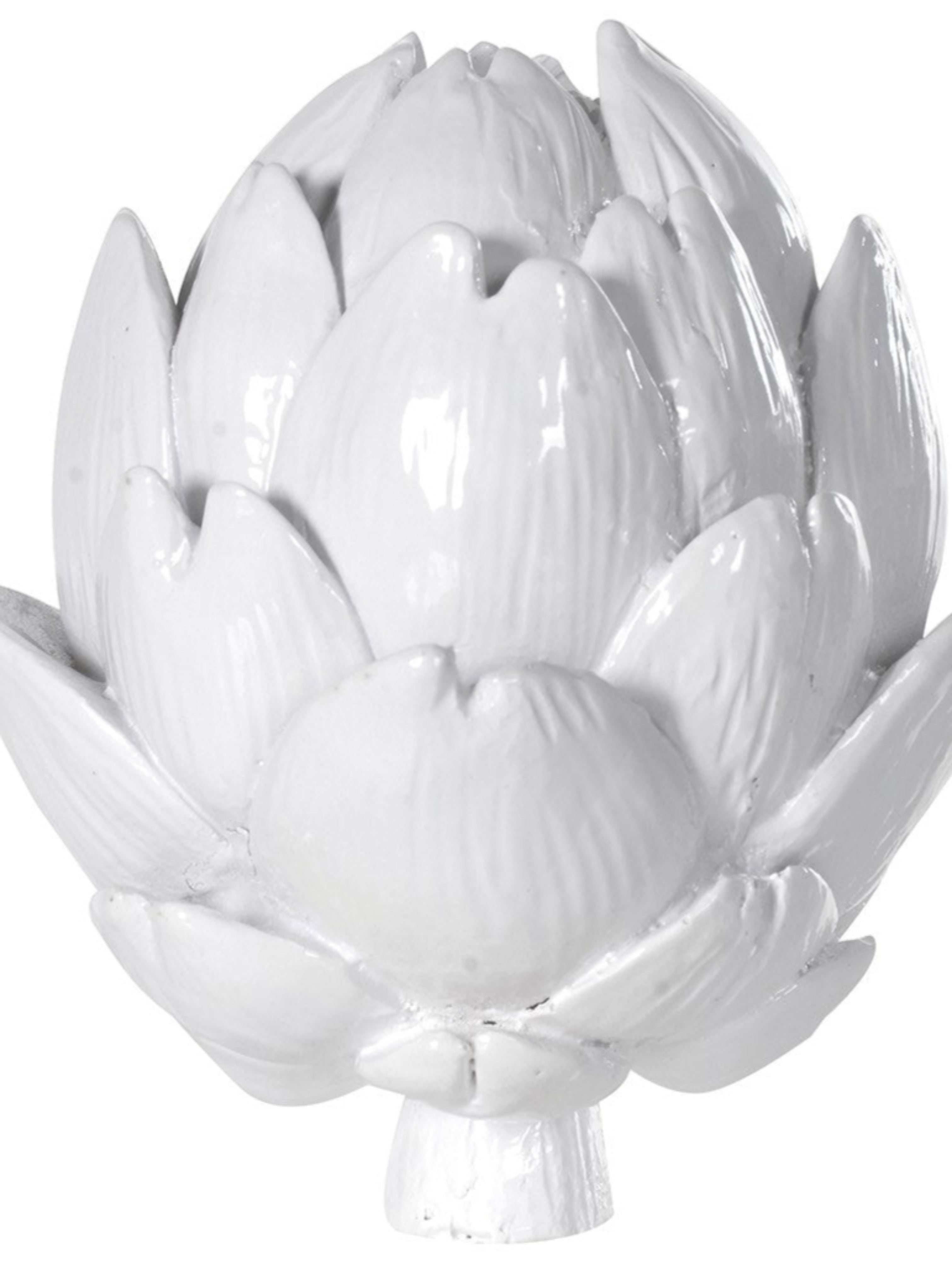 White Ceramic Artichoke Ornament