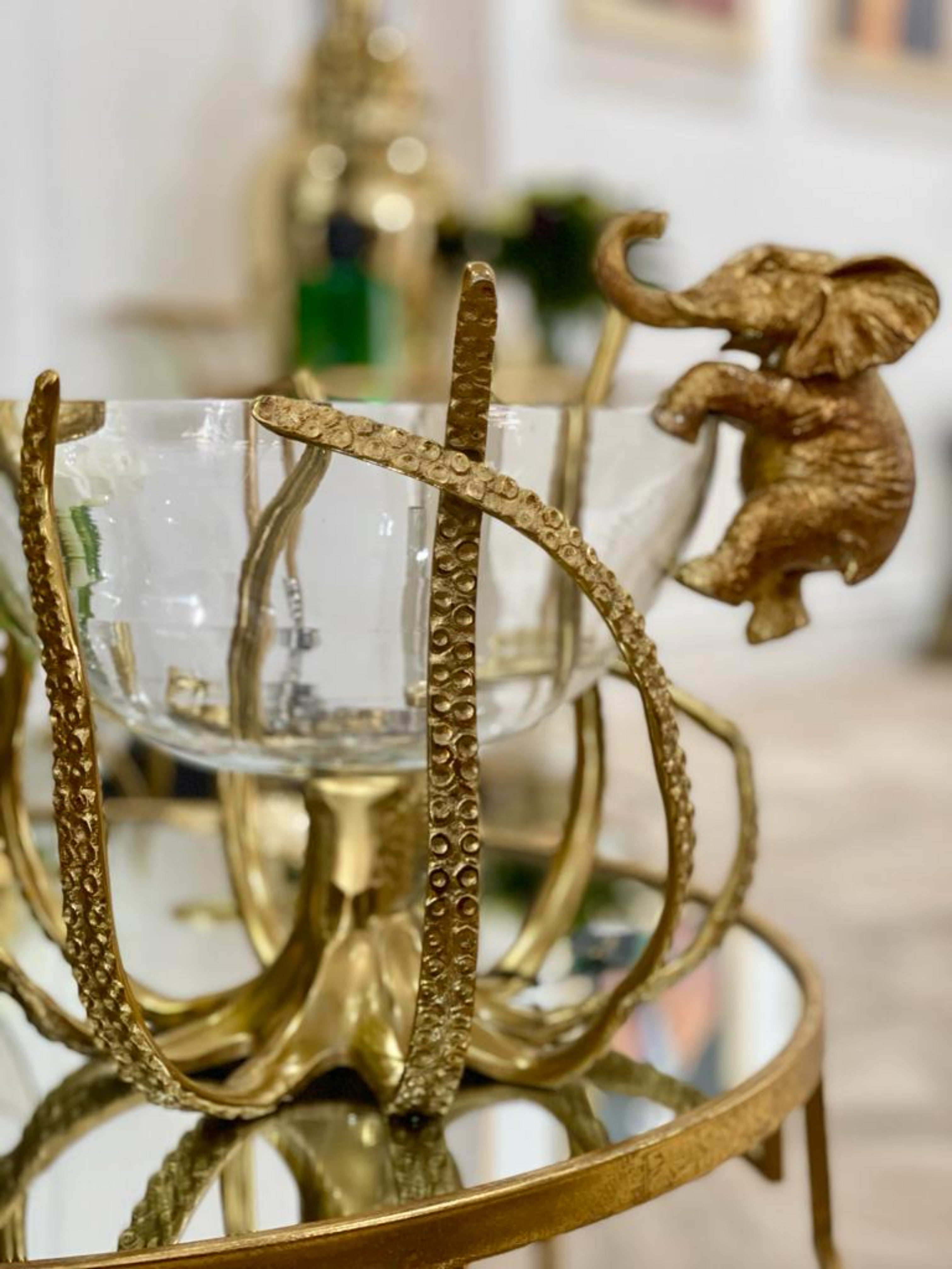Gold Elephant Hanging Ornament