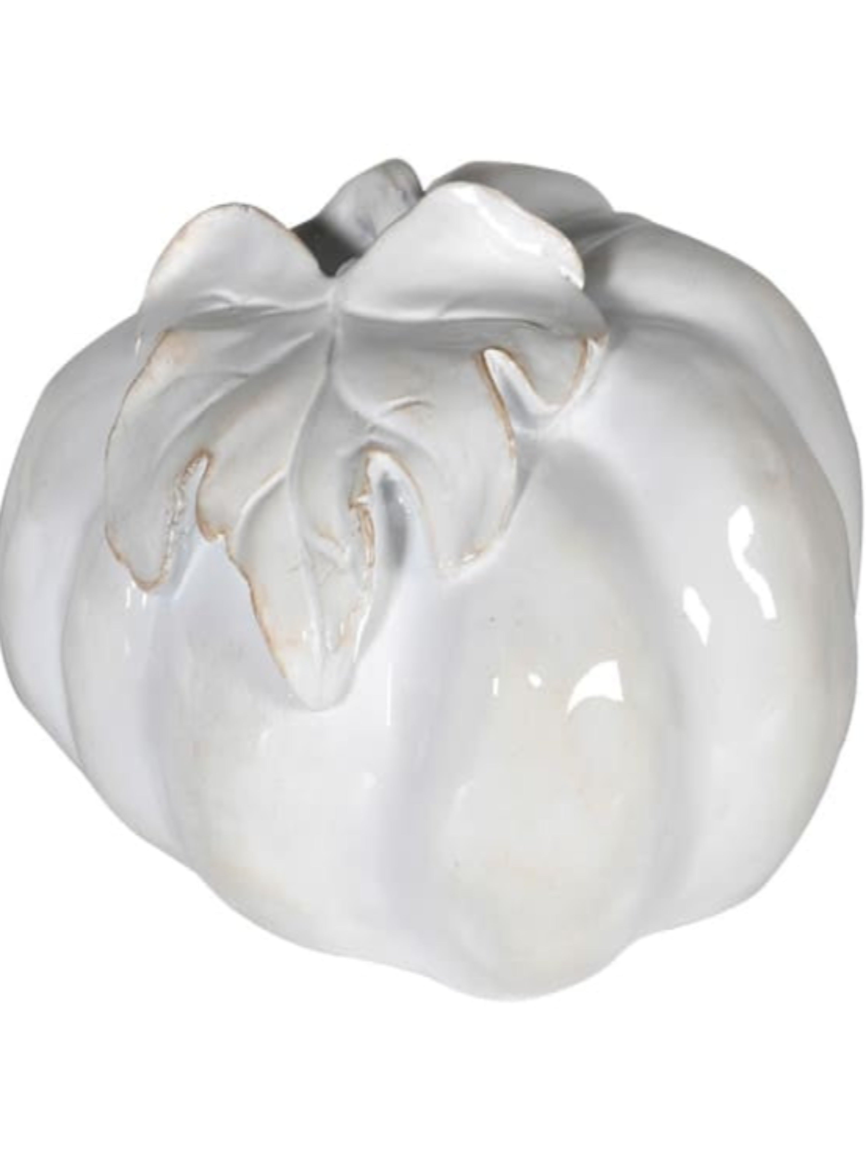 White Organic Pumpkin Ornament