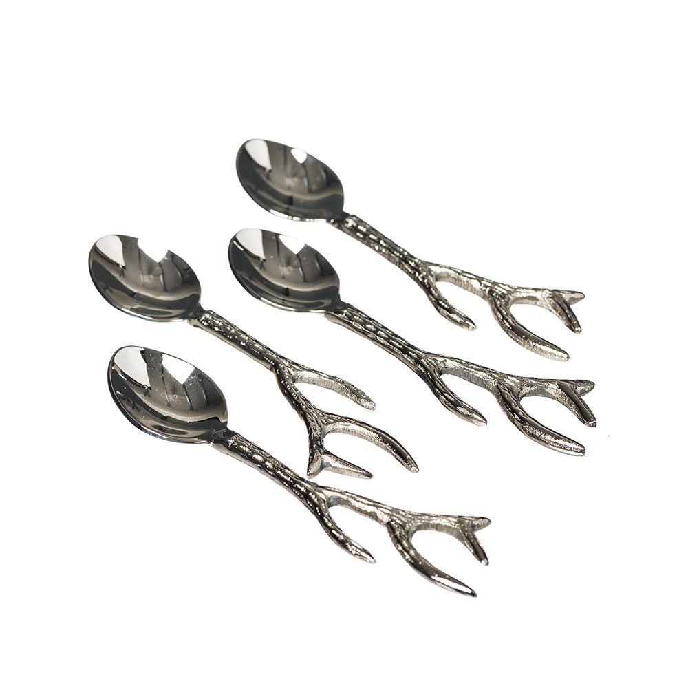 The Just Slate Company Set of Four Antler Spoons