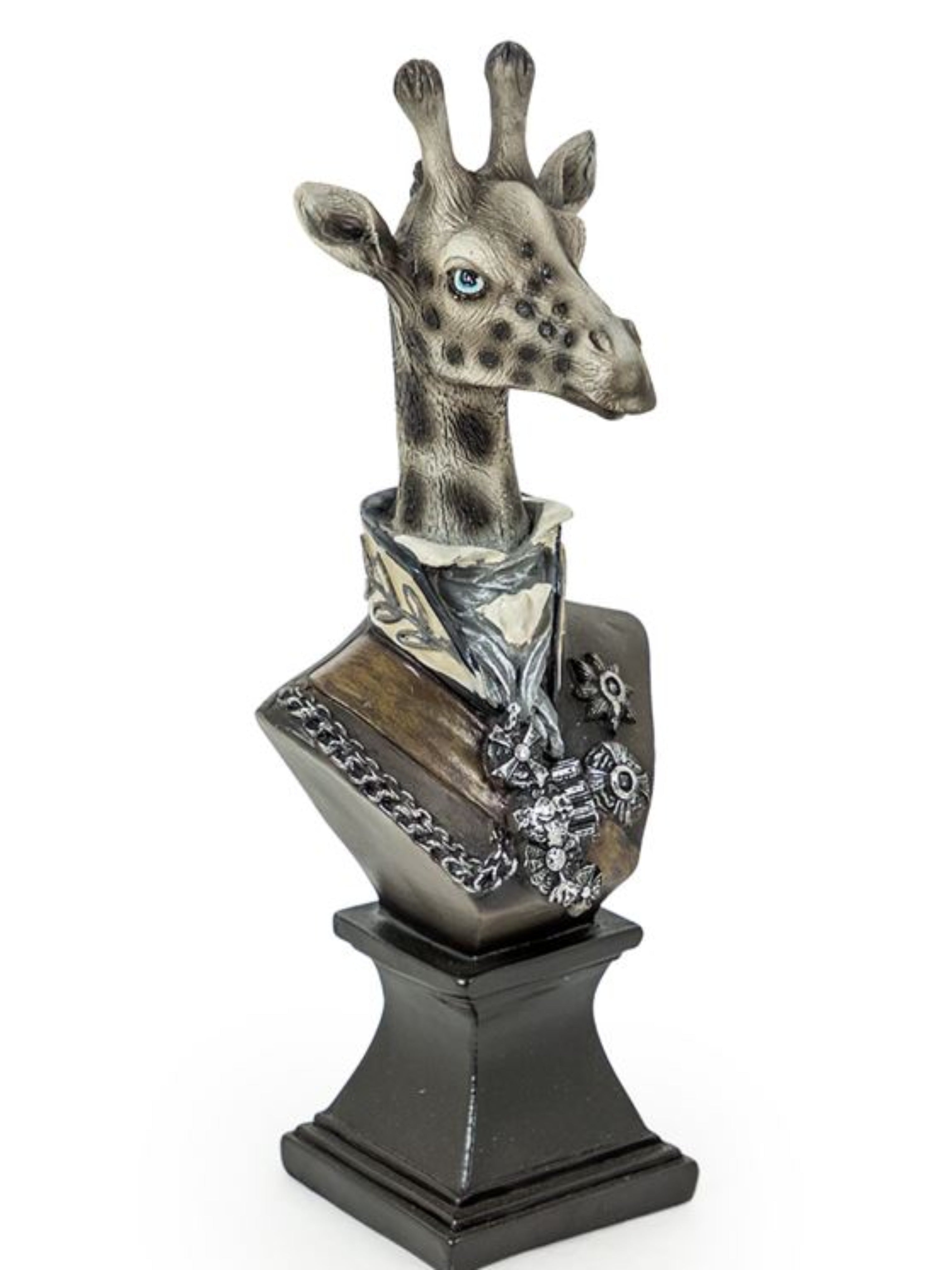 Gentry Monochrome Giraffe Bust Ornament