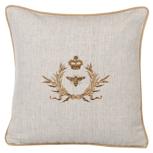 Golden Bee Emblem Cushion