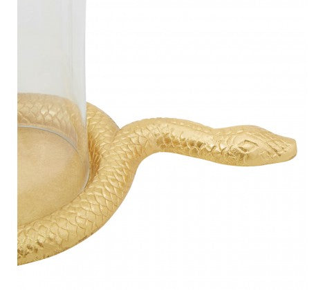 Golden Serpent Candle Holder