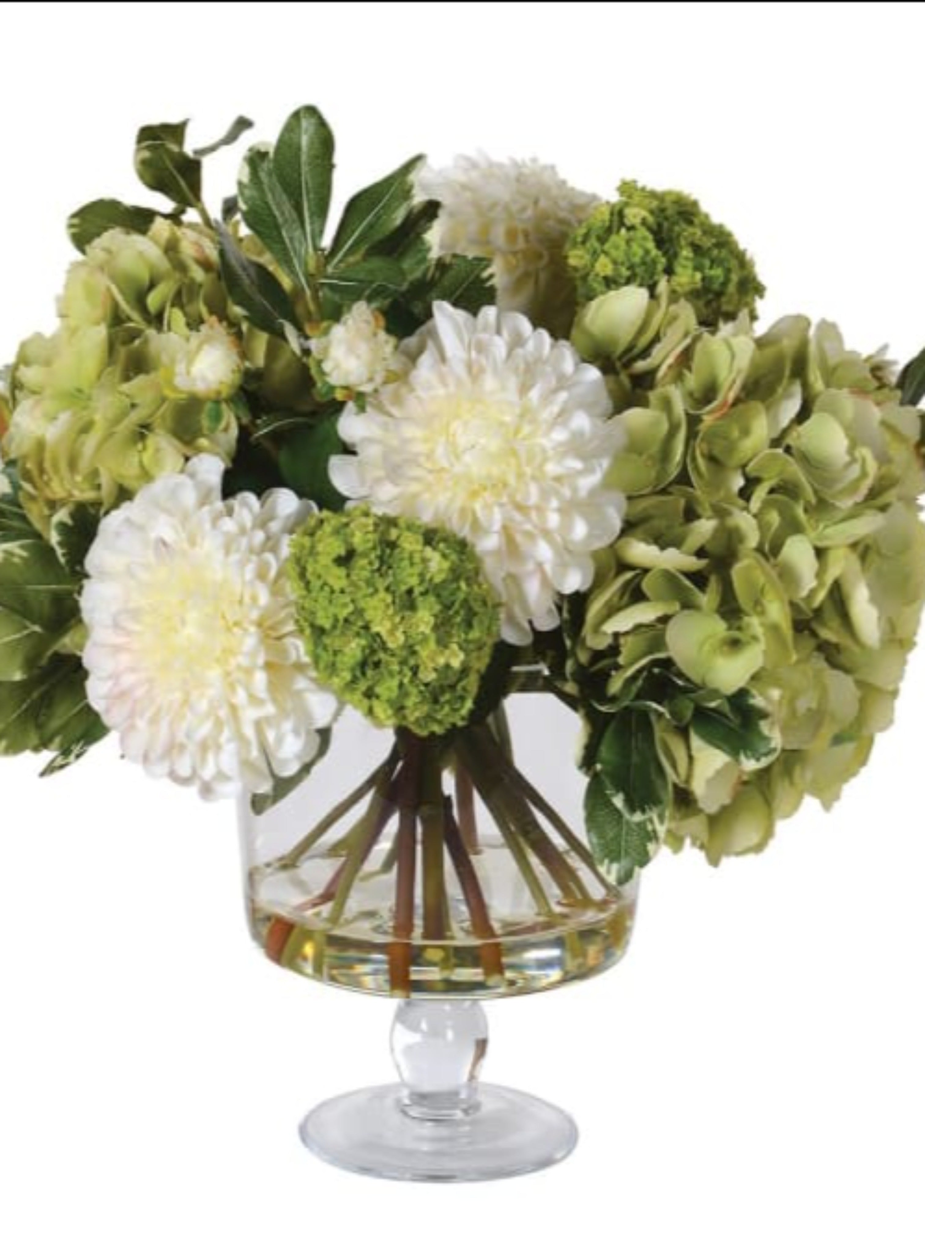 Mixed Hydrangeas and Dahlia Floral Arrangement