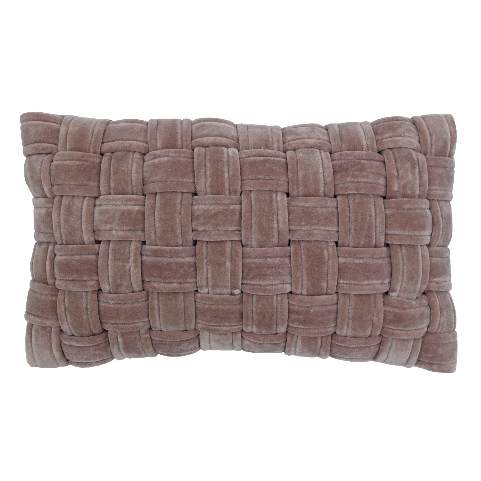 Bolster Kross Velvet Cushion in Antique Blush