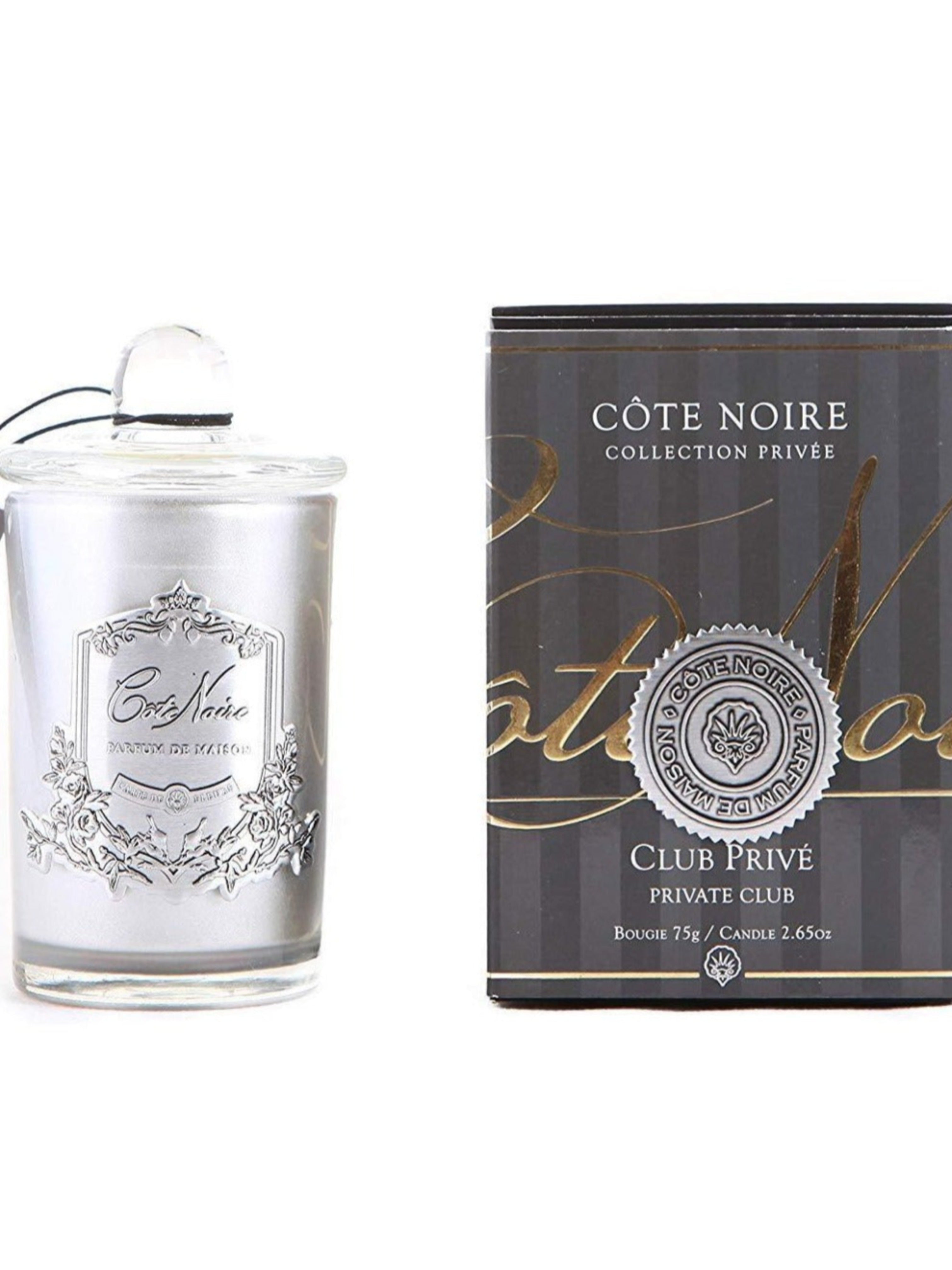 Côte Noire Private Club Silver Small Candle