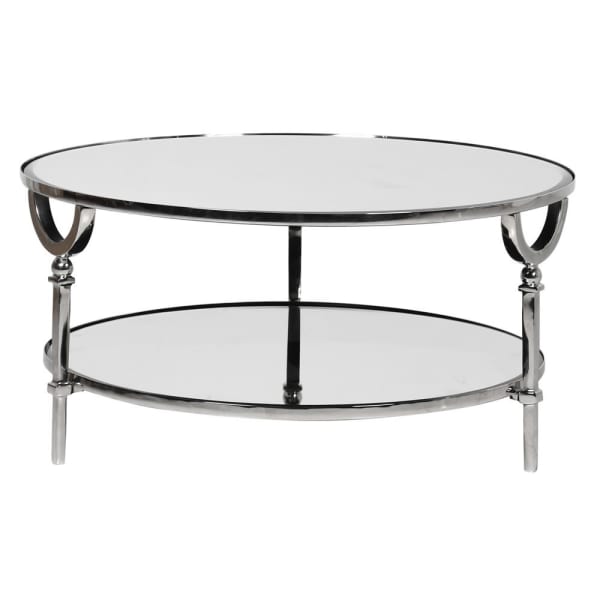 EX DISPLAY | Two Tier Circular Mirrorred Table