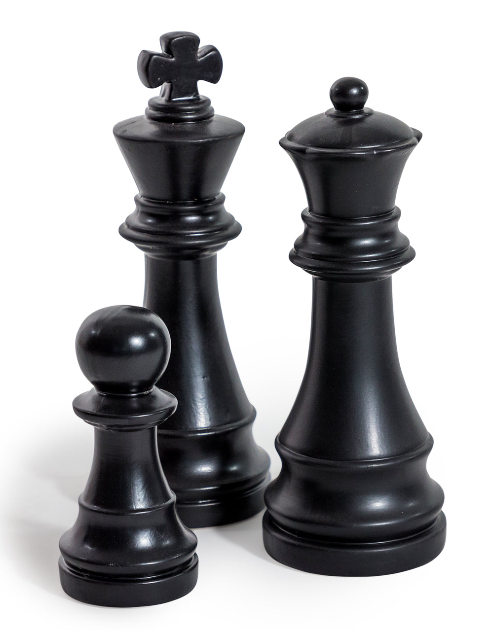 Matte Black Queen Chess Piece Ornament