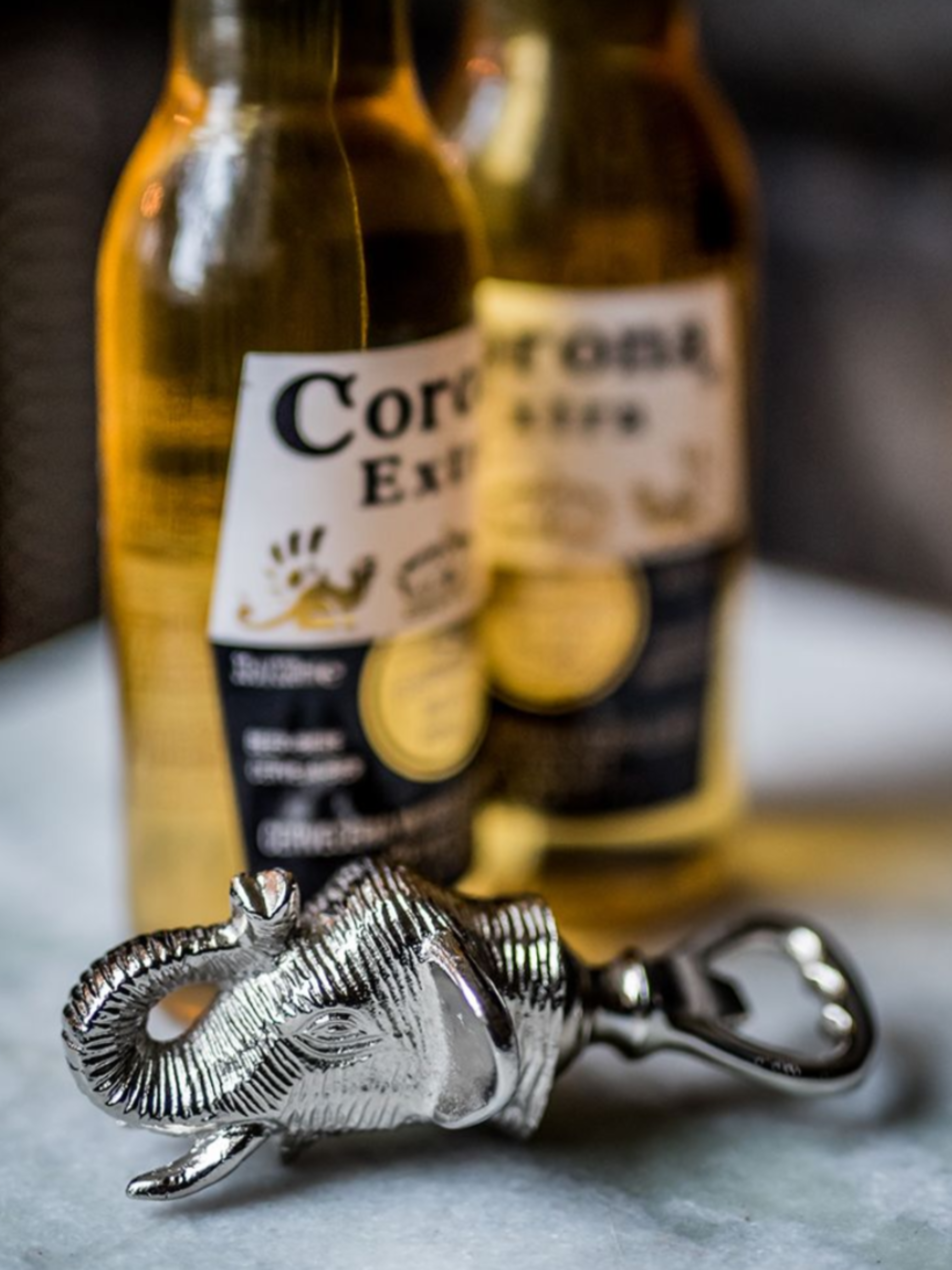 Culinary Concepts Silver Elephant Head Bottle Opener