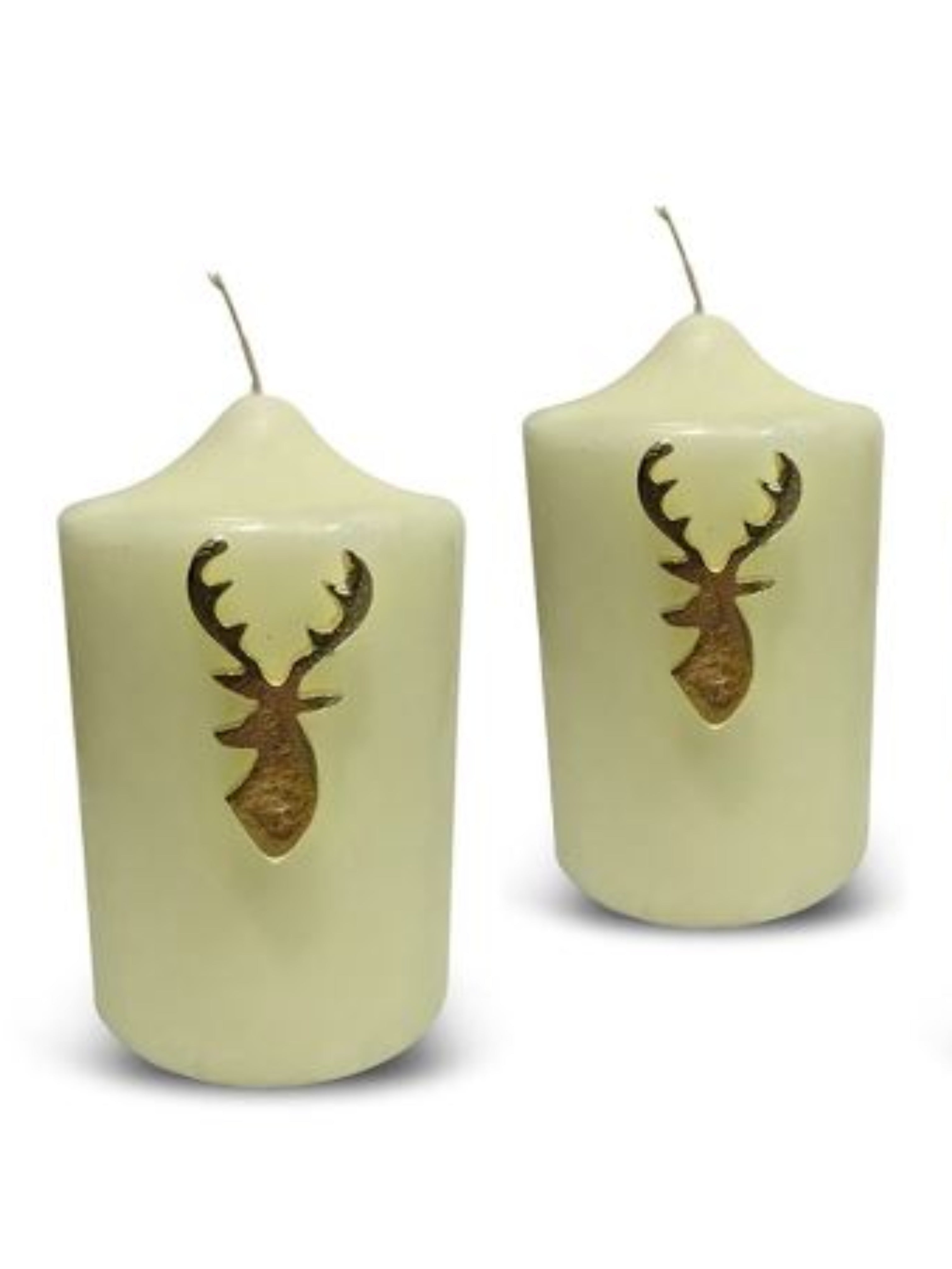 Culinary Concepts Set of Three Gold Stag Silhouette Candle Pins