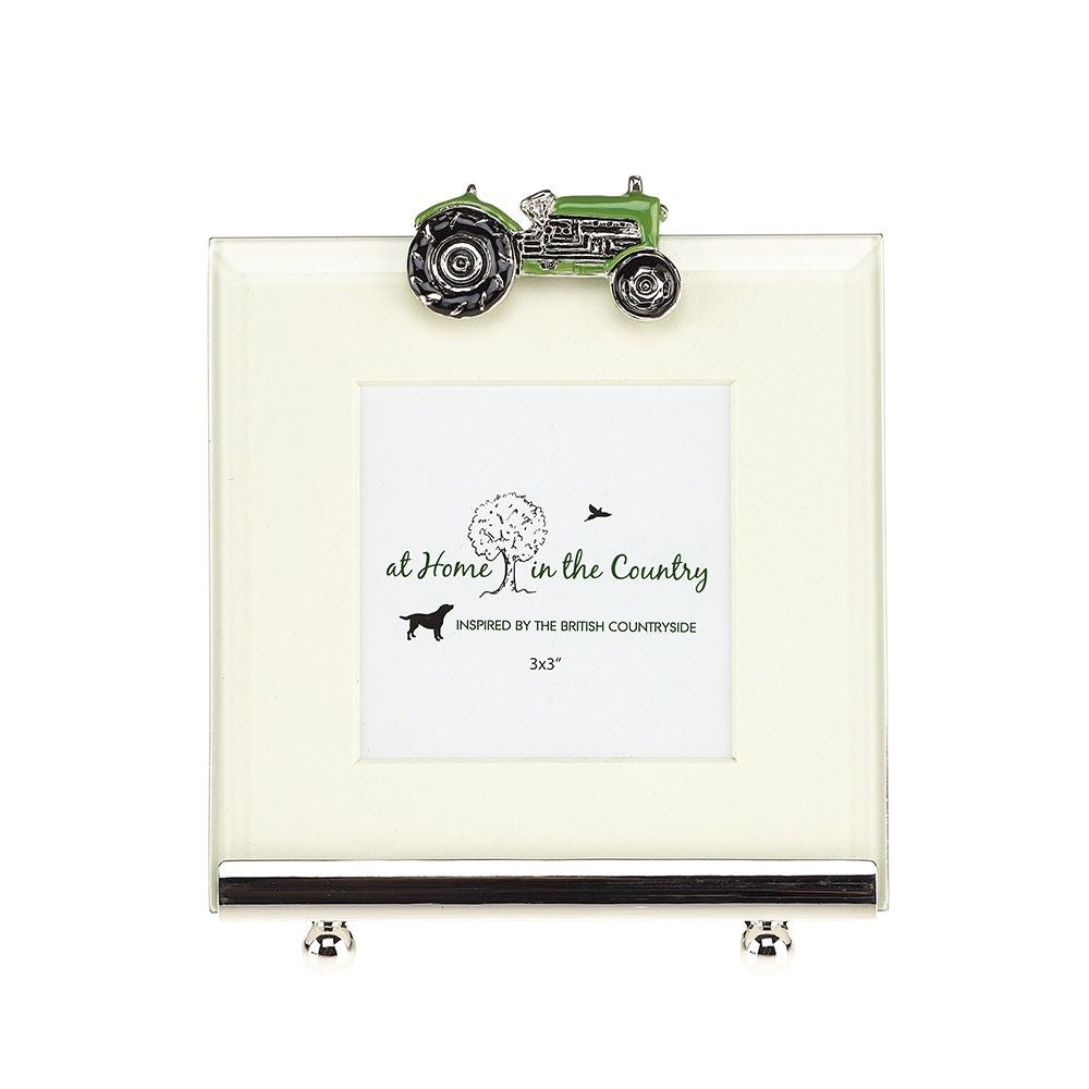 Green Tractor Square Photo Frame