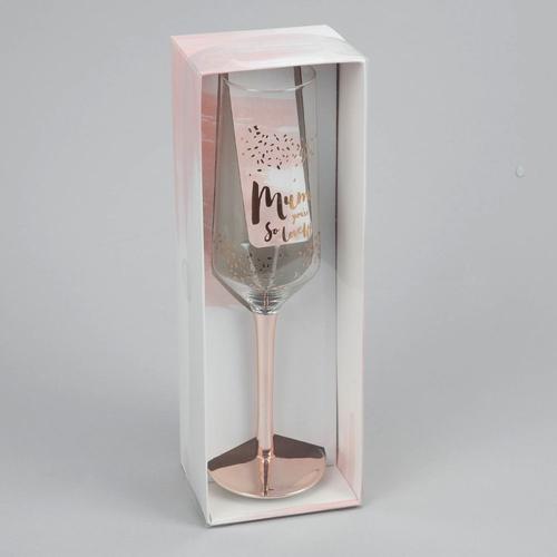 Rose Gold Mum You're So Lovely Champagne Flute