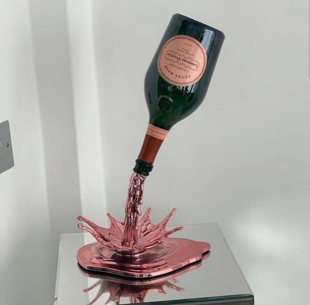 Handmade Bespoke Champagne Splash Art