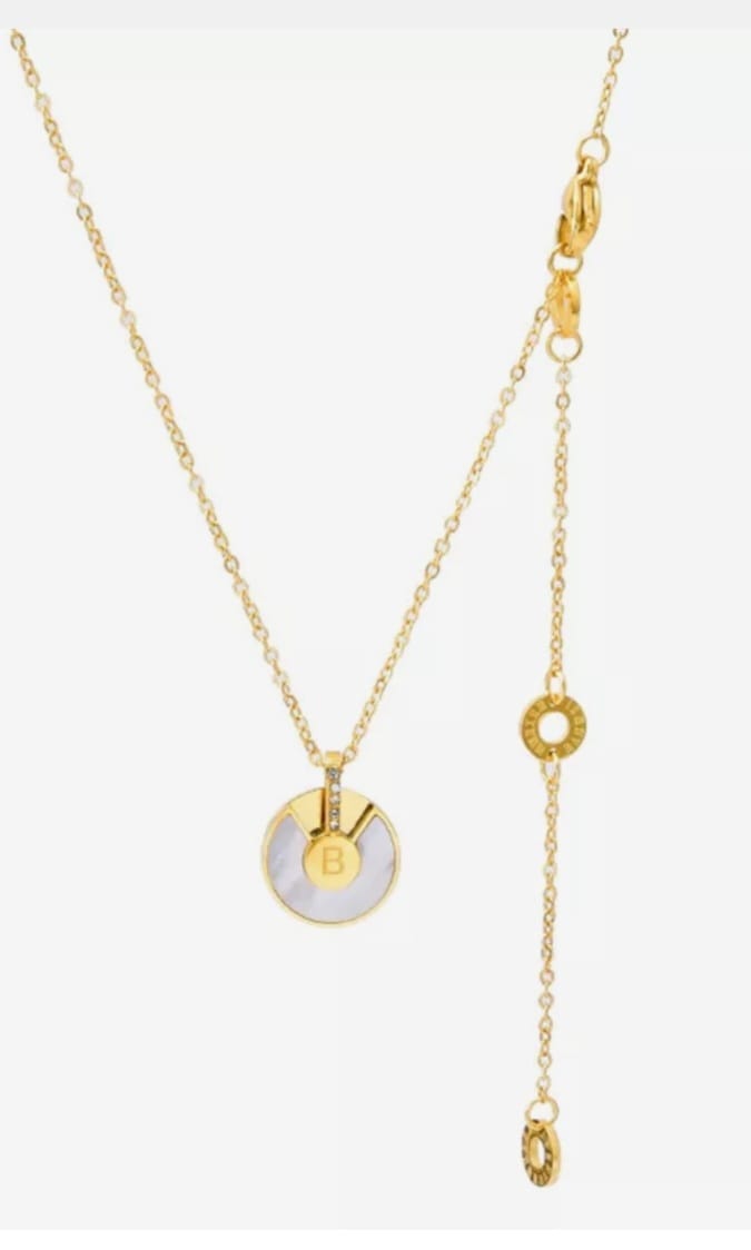 Gold Plated Necklace with Small Round Pendant