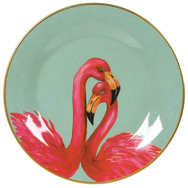 Gorgo Pink Flamingos Decorative Plate
