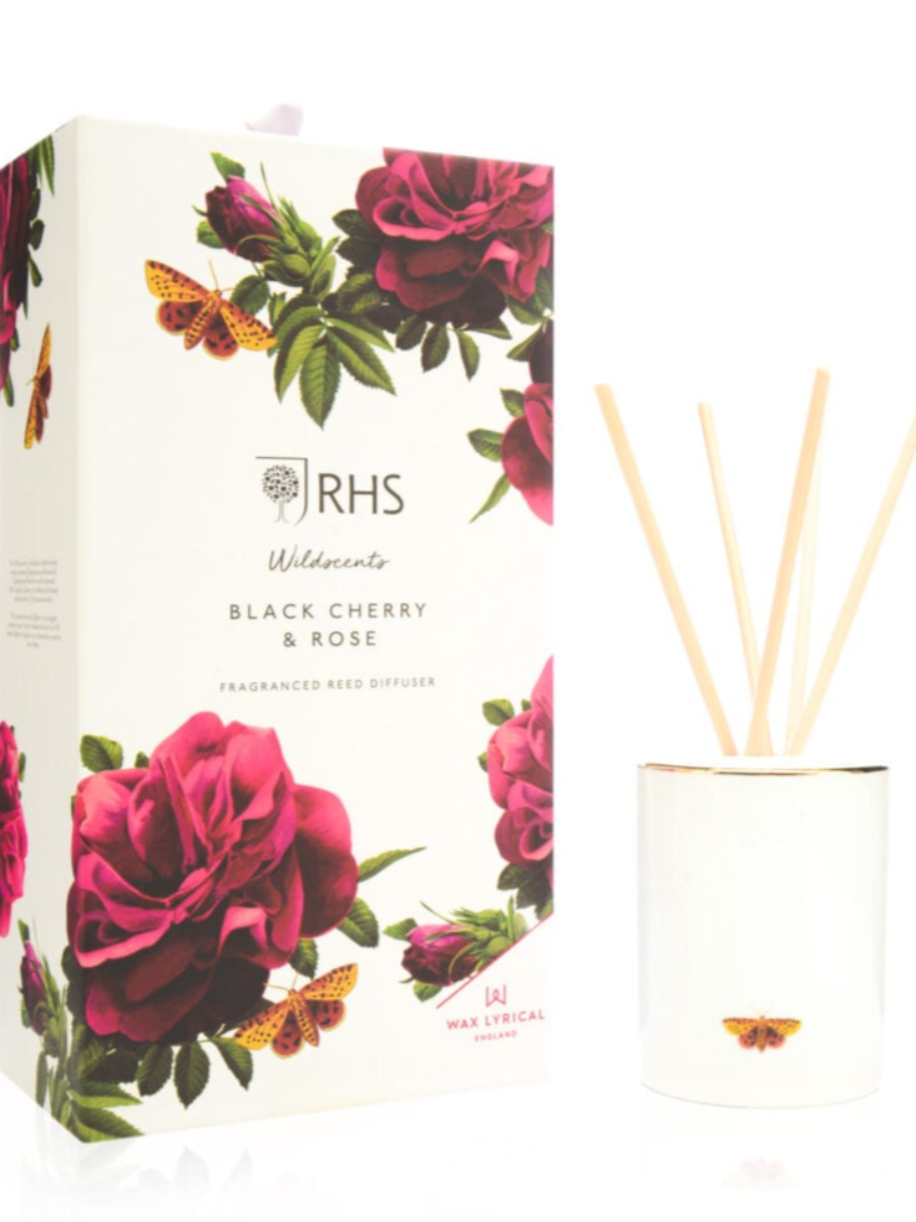 RHS Wildscents Black Cherry and Rose Ceramic Diffuser - 250ml