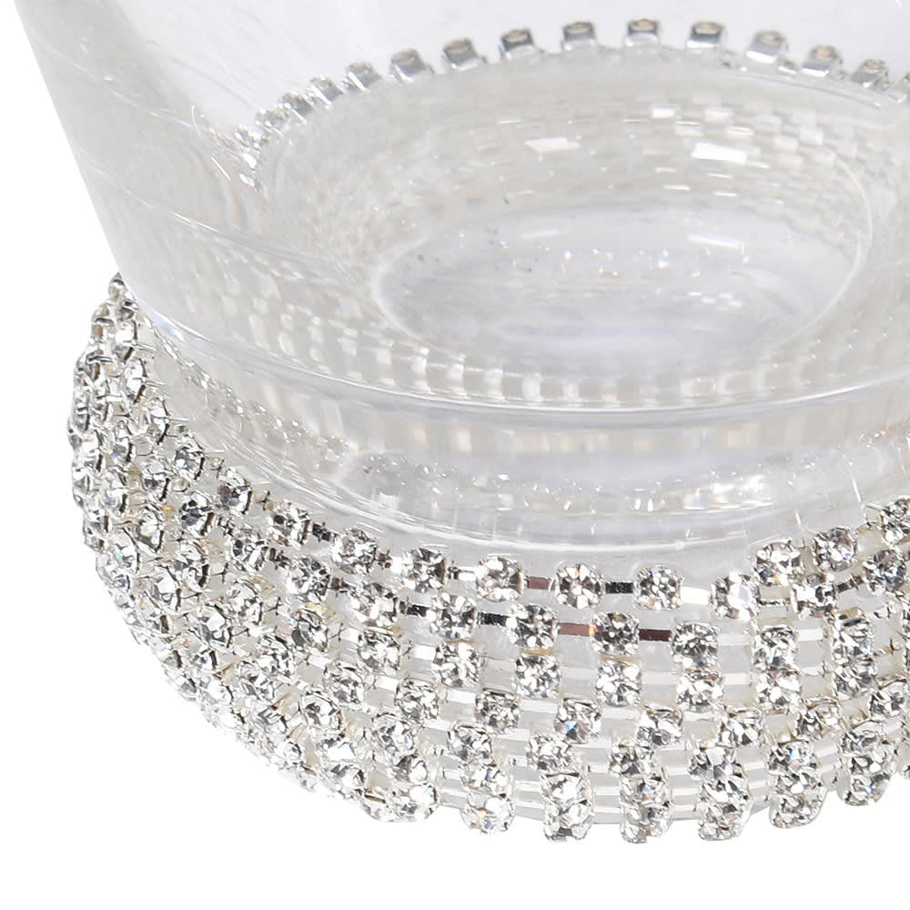 Silver Diamante Ball Water Glass