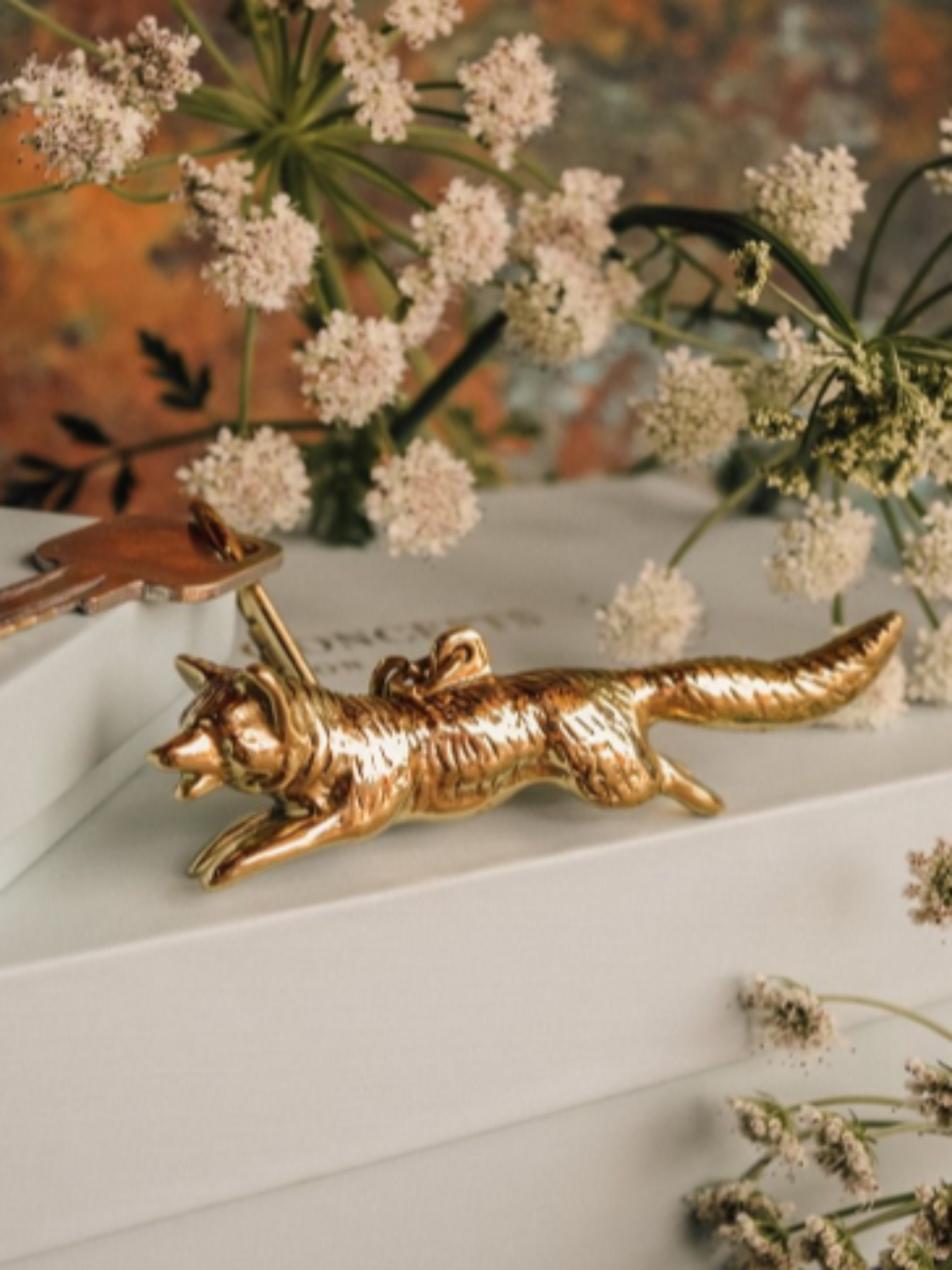 Culinary Concepts Gold Fox Key Ring