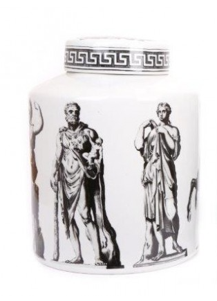 Monochromatic Roman Gods Design Jar