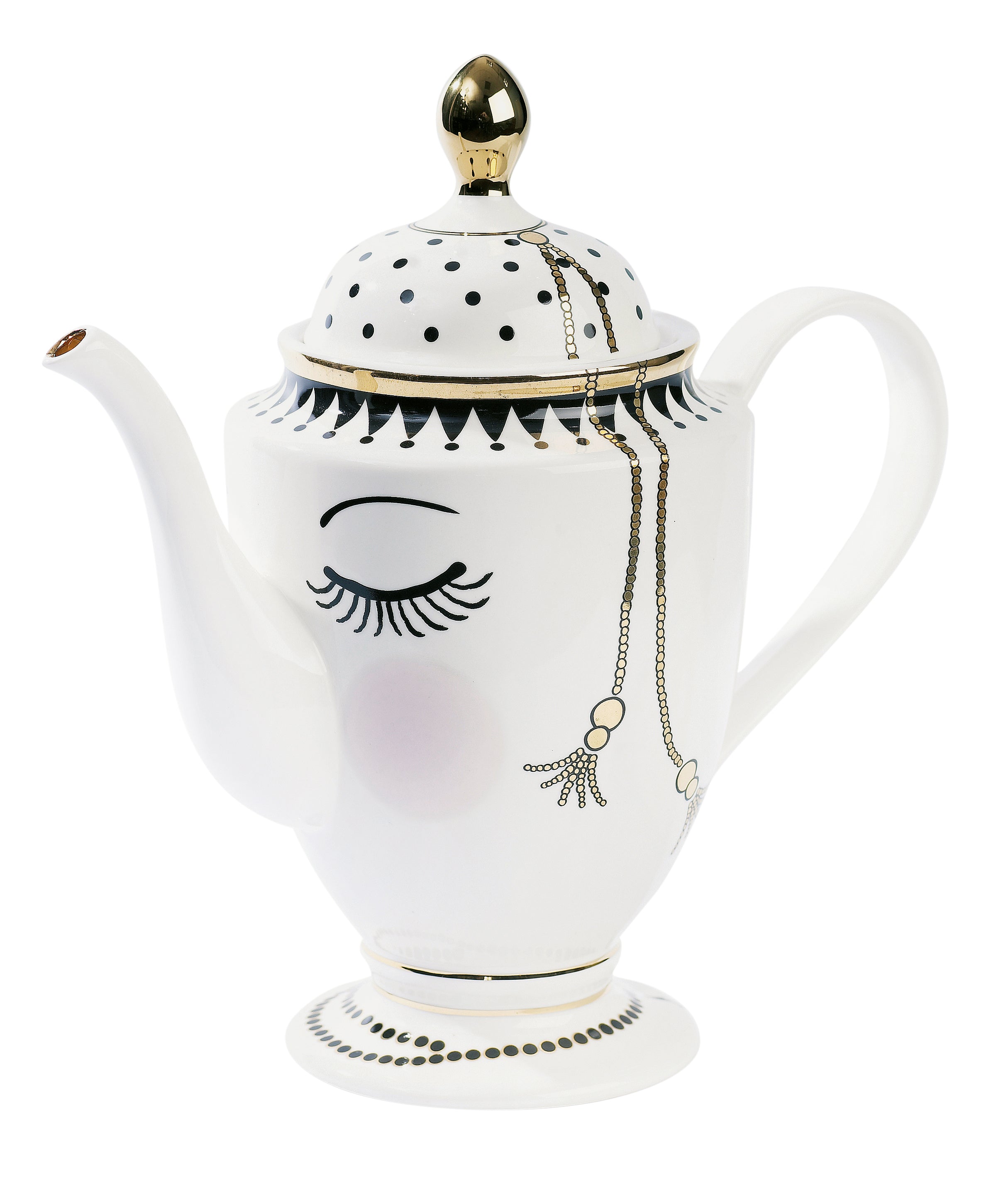 Miss Etoile Eyes Closed Tall Teapot