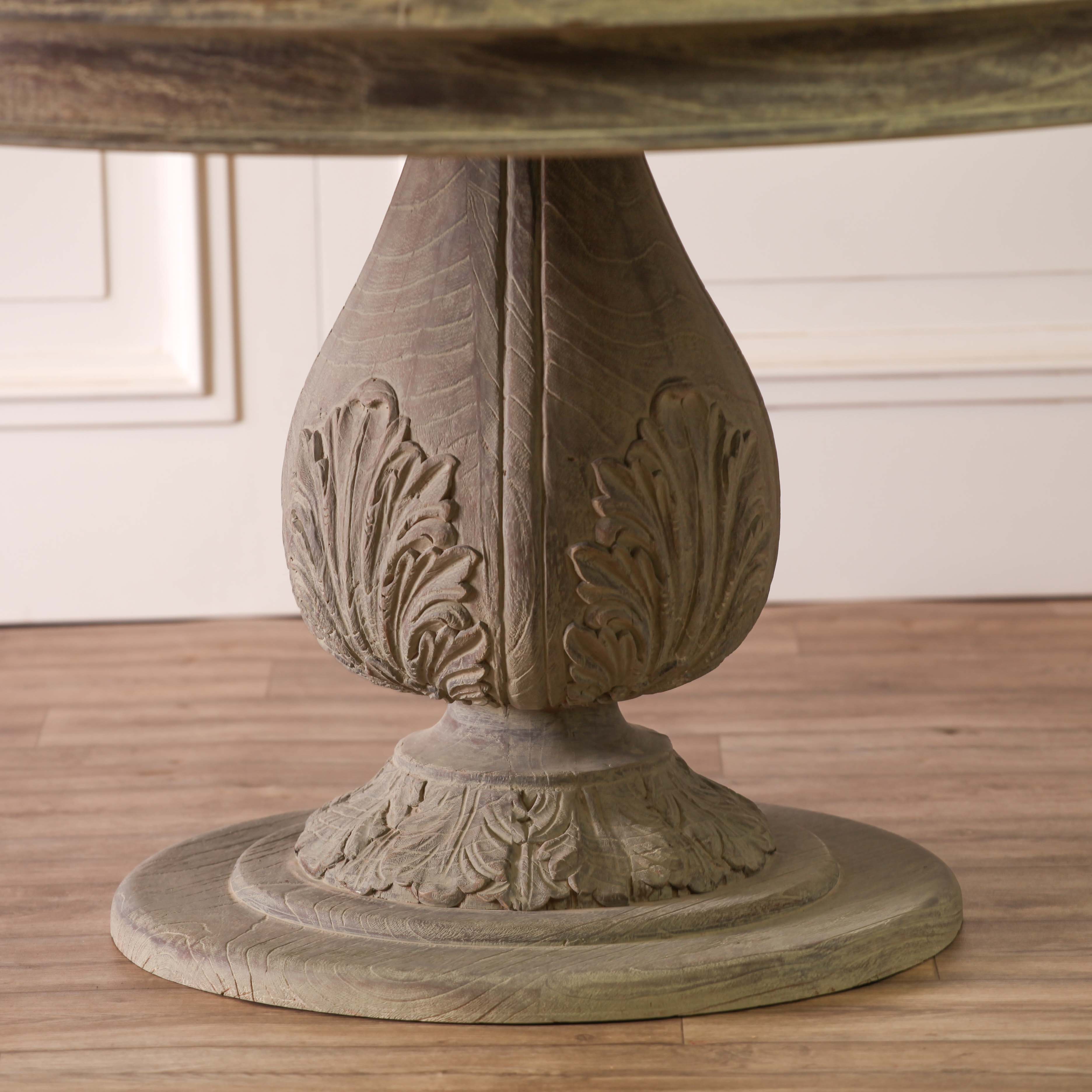 Rustic Washed Round Dining Table