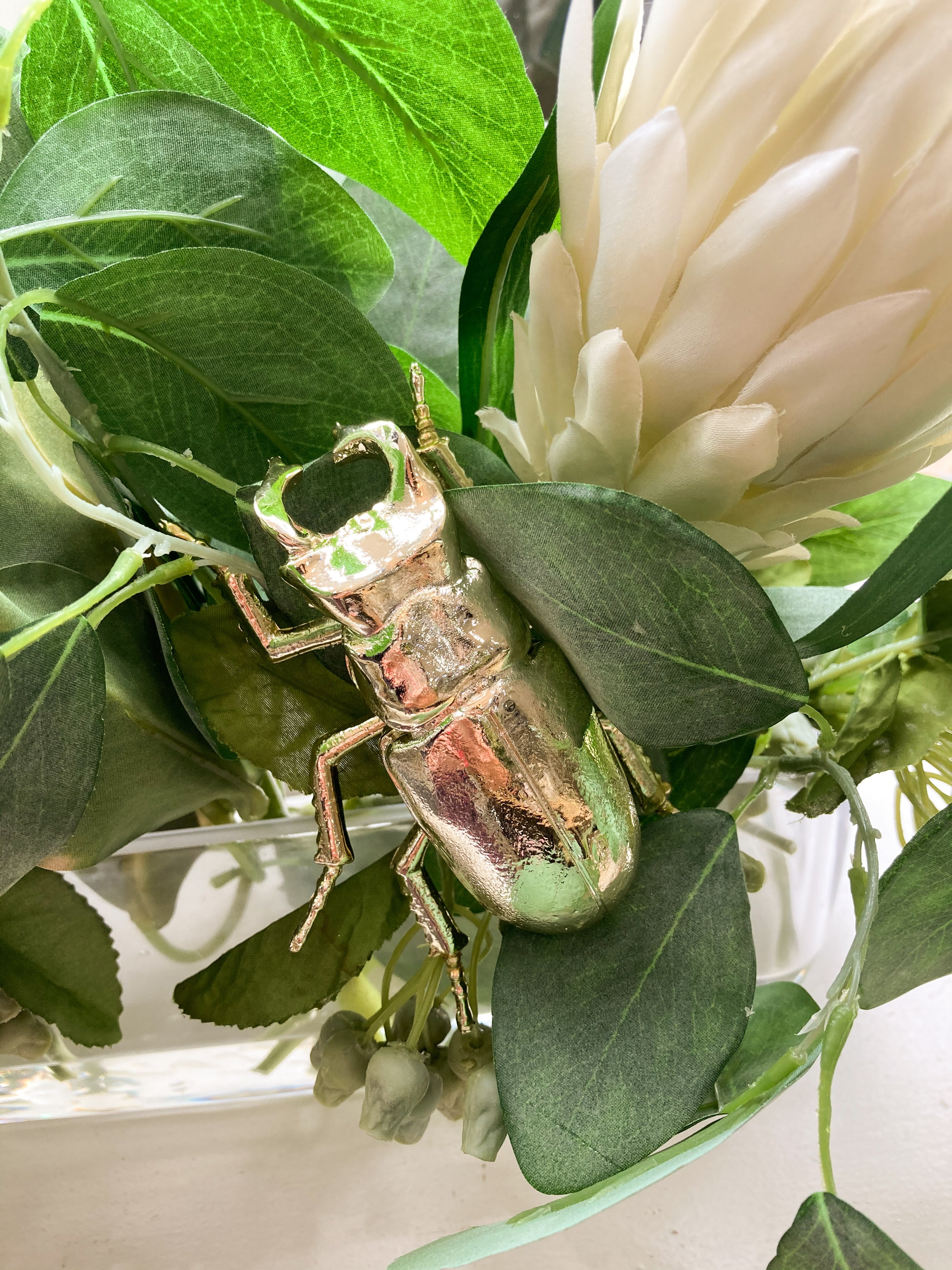 Gold Scarab Beetle Decoration