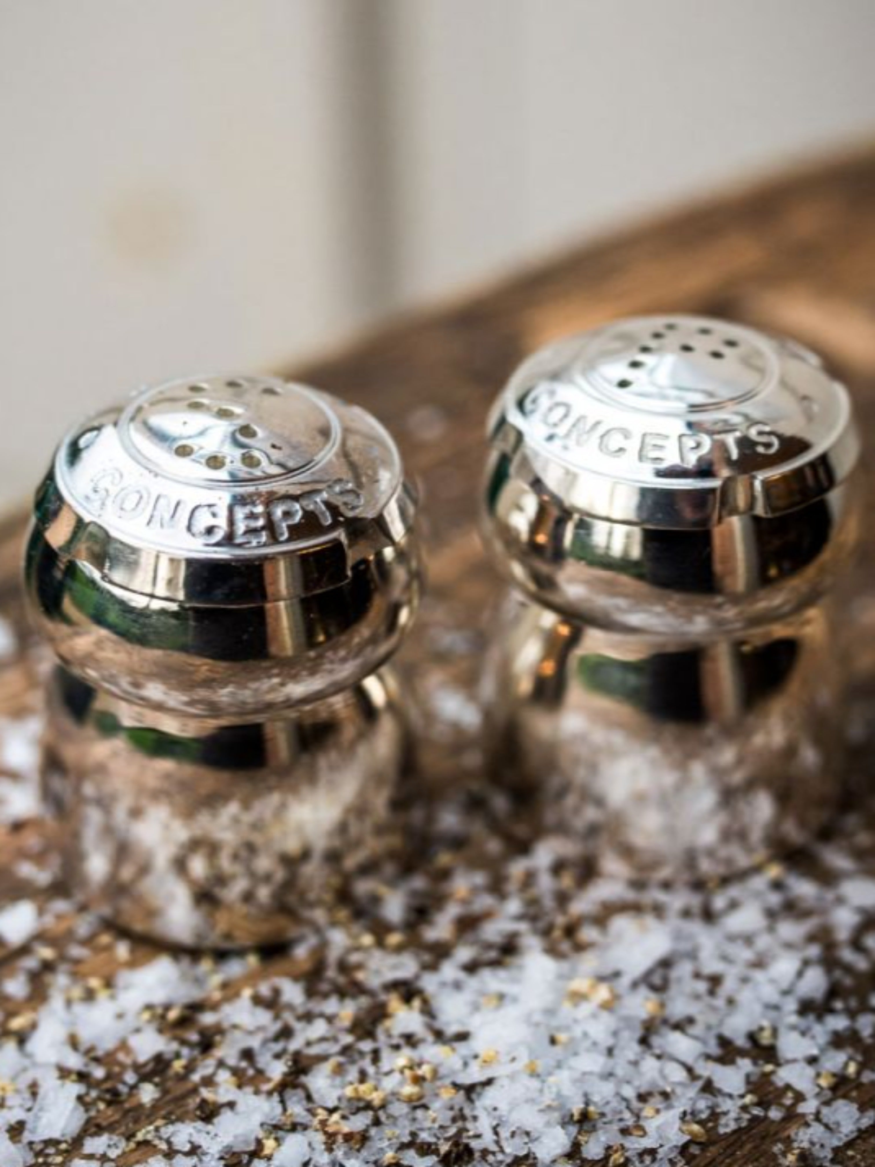 Culinary Concepts Champagne Cork Salt & Pepper Cruet Set