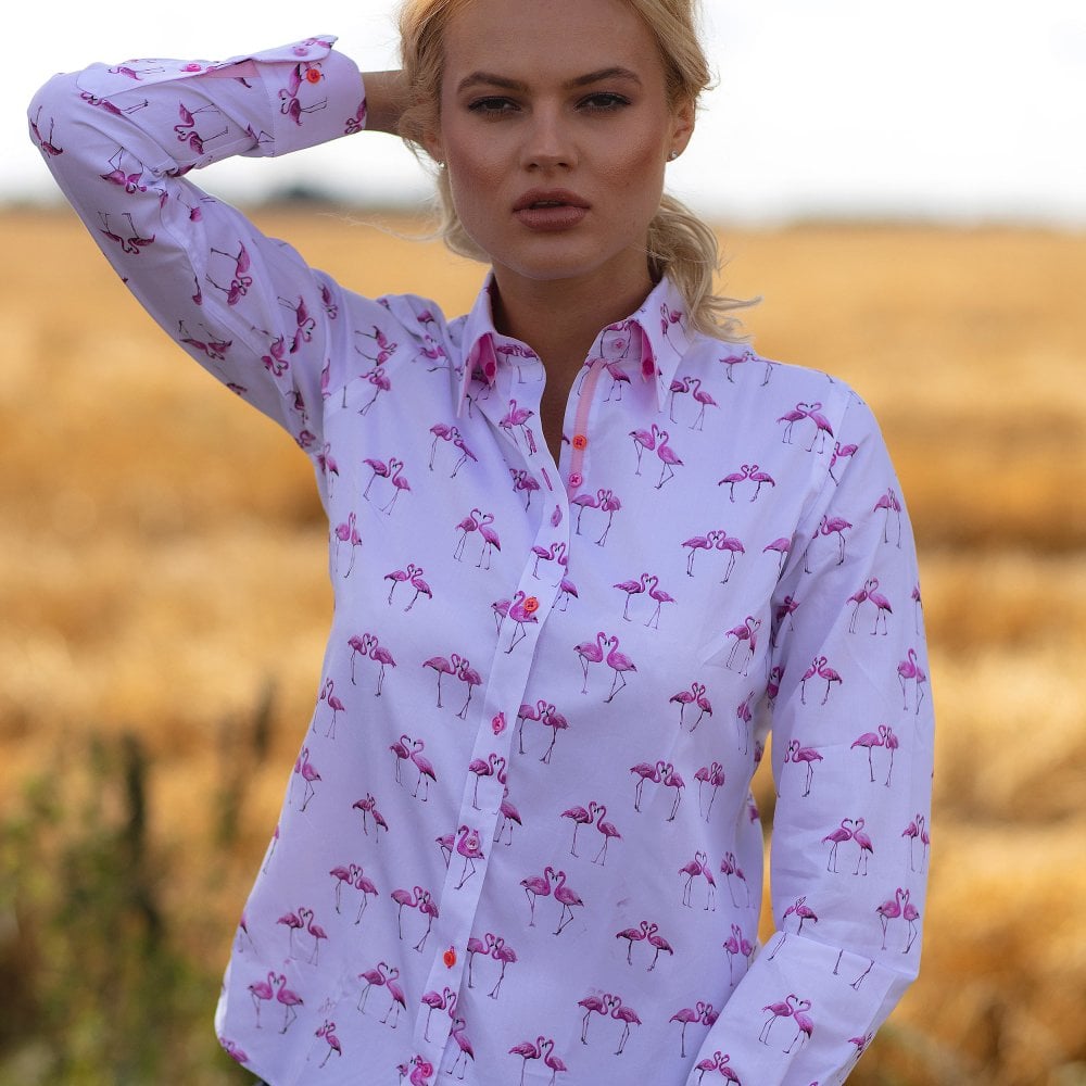 Claudio Lugli Flamingo Print Shirt