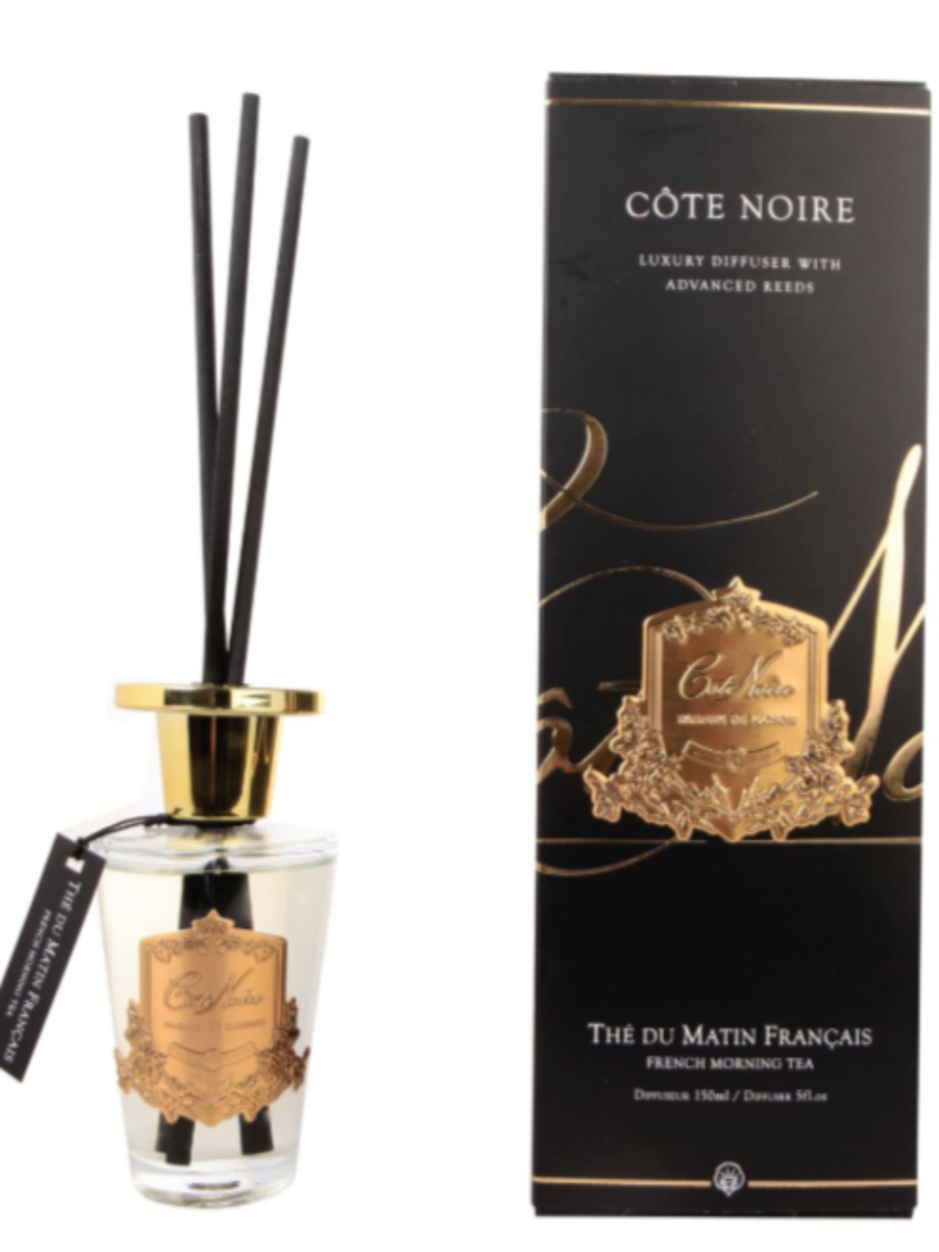 Côte Noire French Morning Tea Gold Reed Diffuser