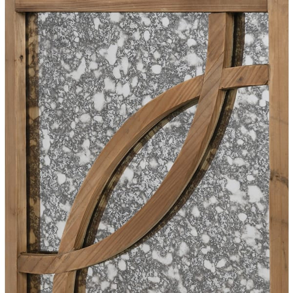 EX DISPLAY | Pine Four Door Mirrored Sideboard