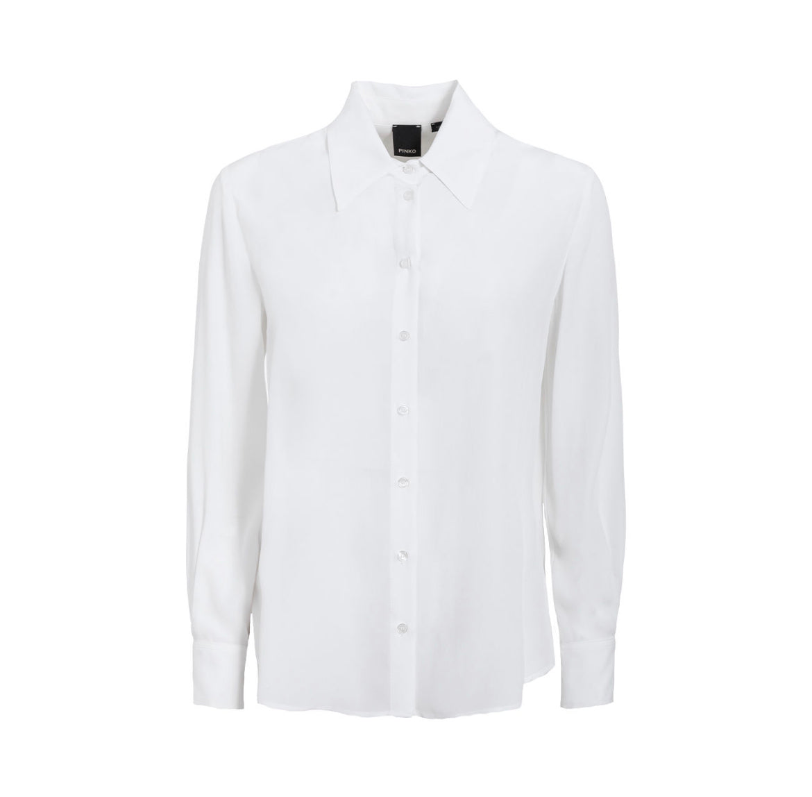 Pinko Cloud White Silk Blend Loose Fit Shirt