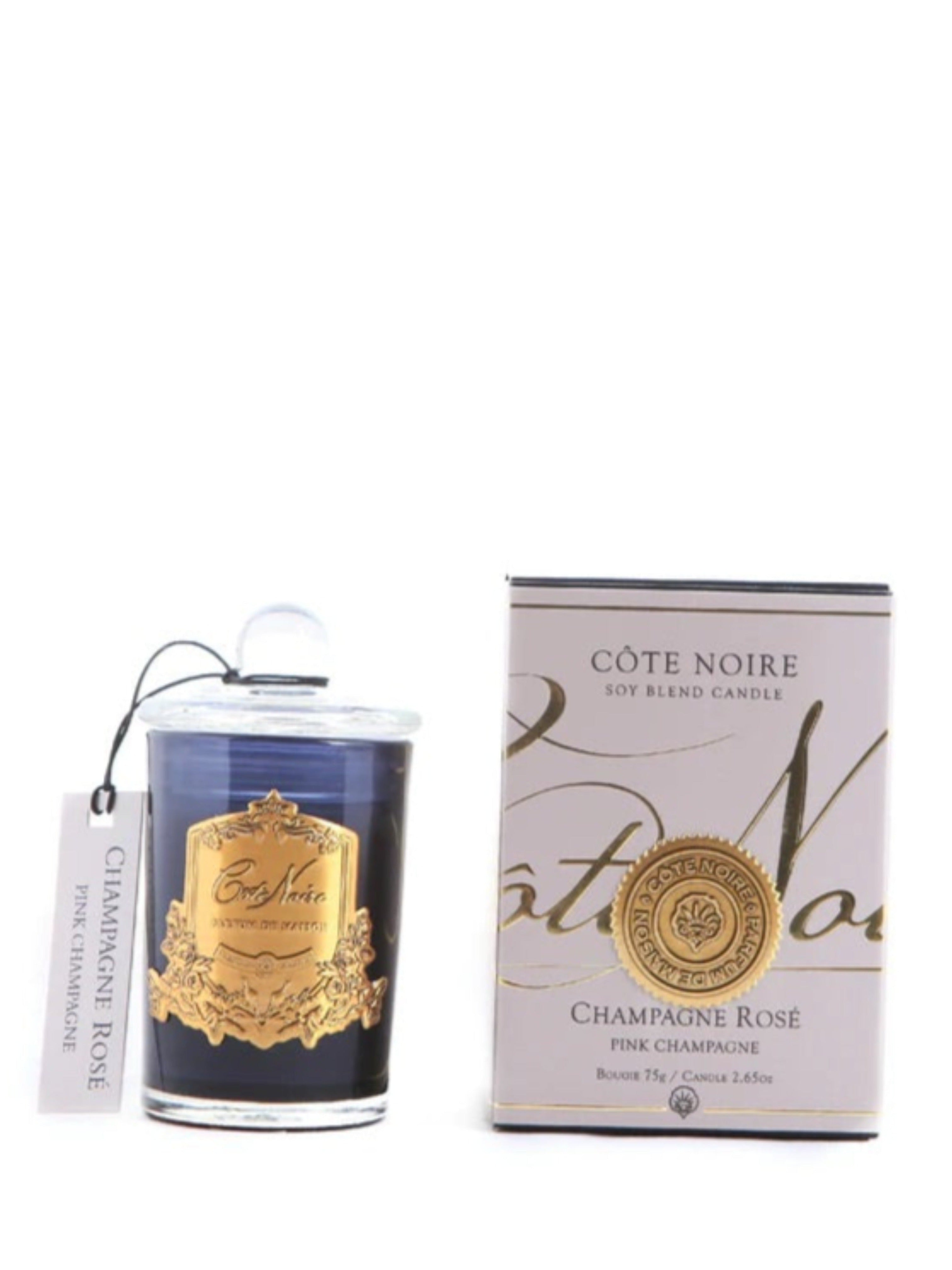 Côte Noire Champagne Rose Gold Small Candle
