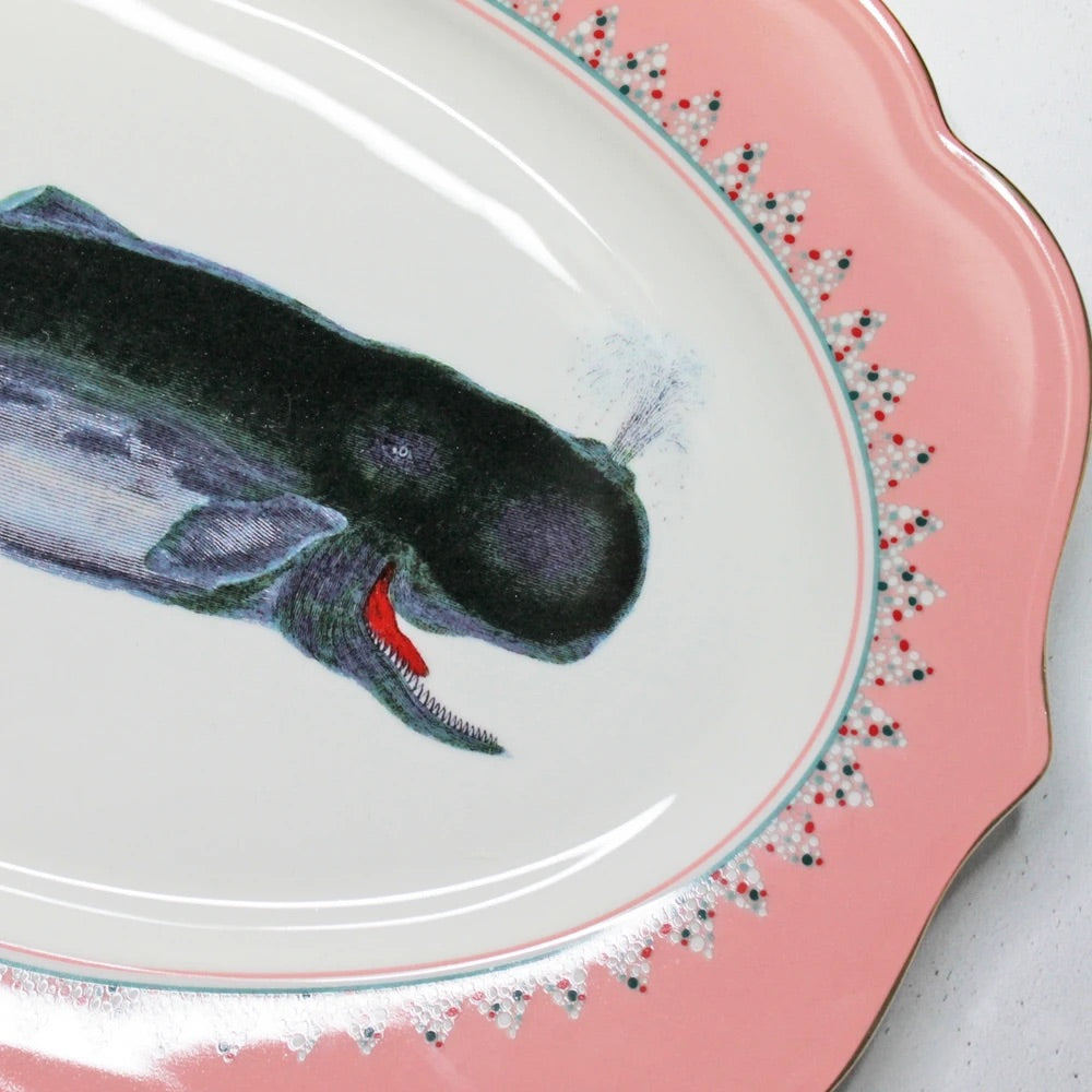 Yvonne Ellen Pastel Pink Whale of a Time Platter