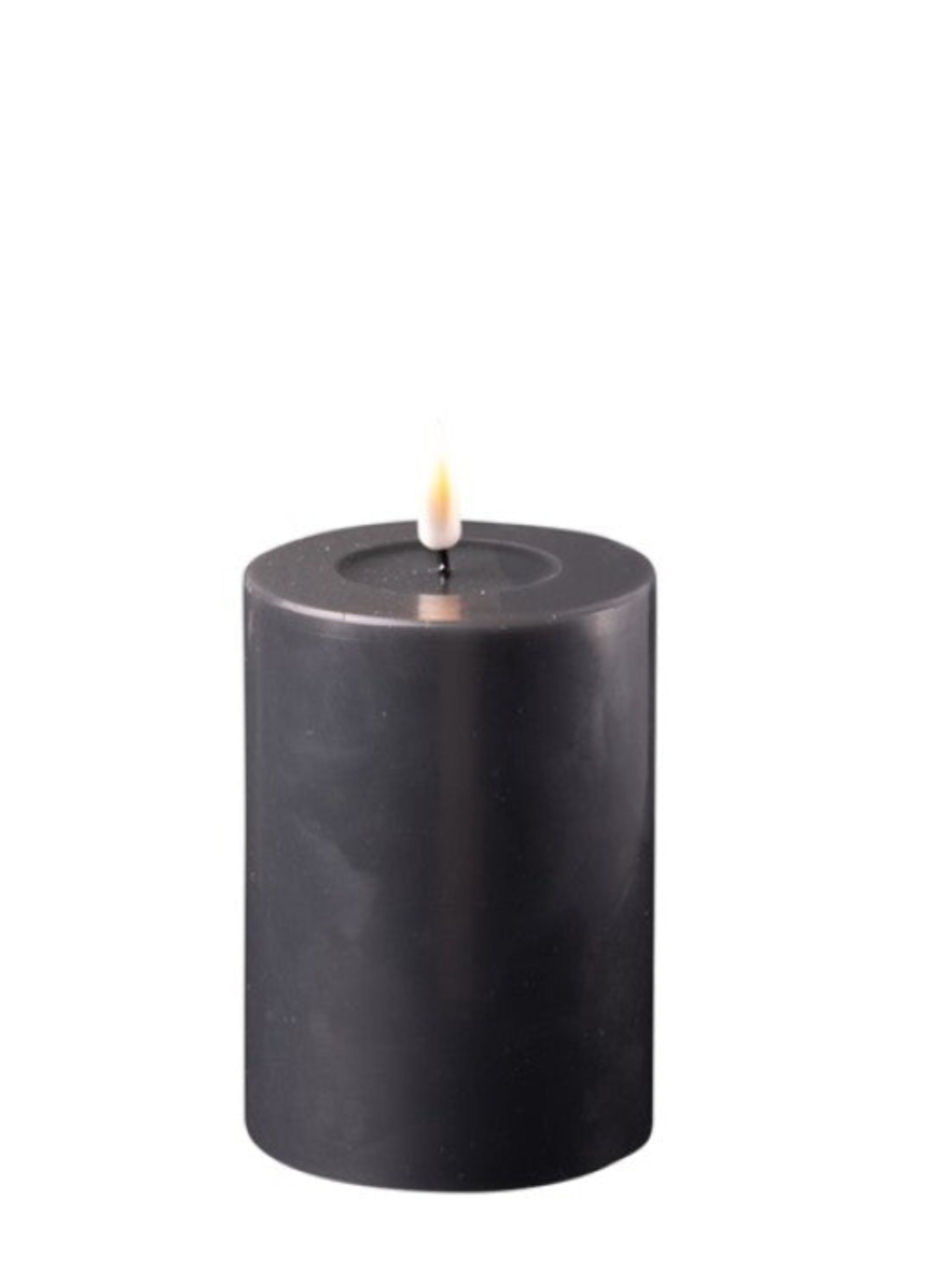 Black Indoor LED Candle (7.5cm Diameter)